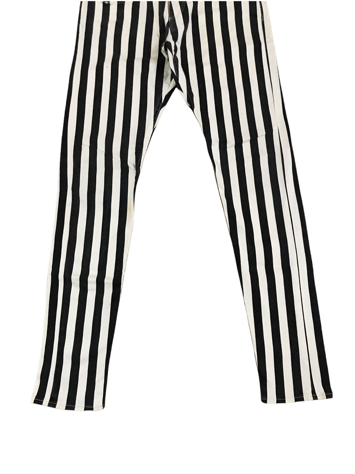 Japanese Brand × monkey time 💥Mega Rare💥Monkey Time Stripes Prisoners Skinny Pants Size US 28 / EU 44 - 5 Thumbnail