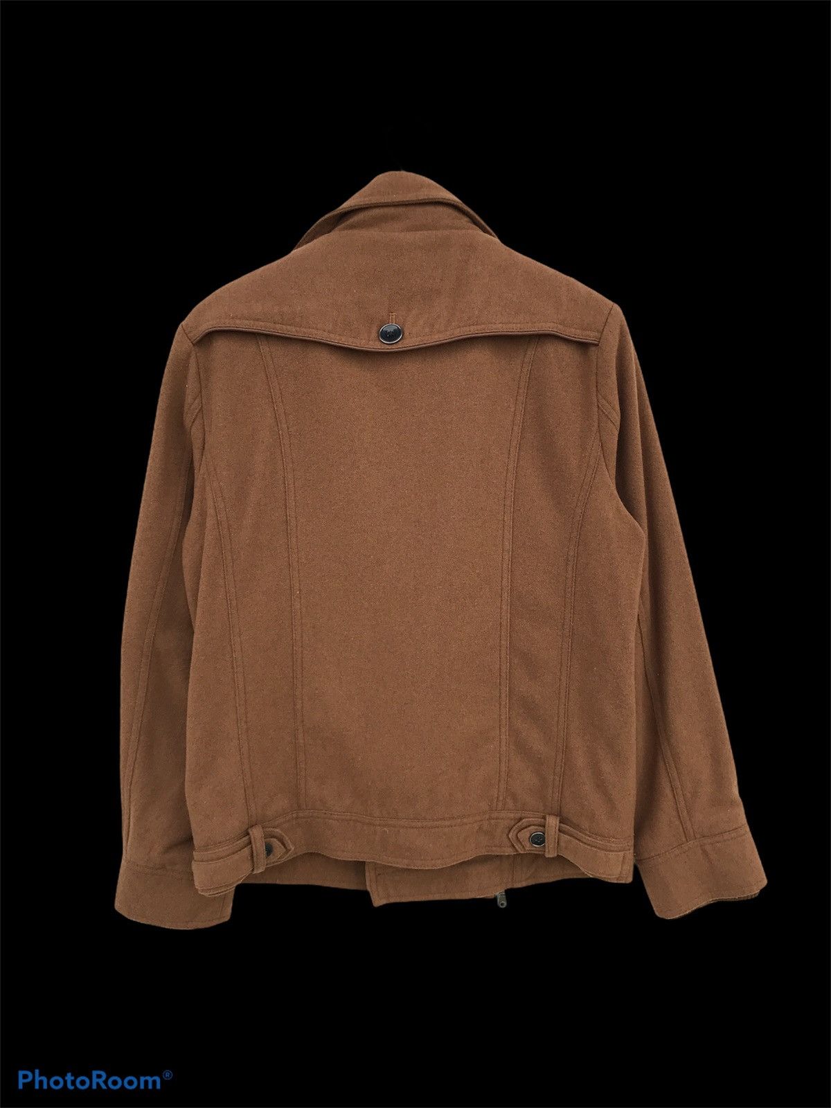 In The Attic Japanese Brand In The Attic Wool Double Collar Biker Jacket Size US S / EU 44-46 / 1 - 2 Thumbnail