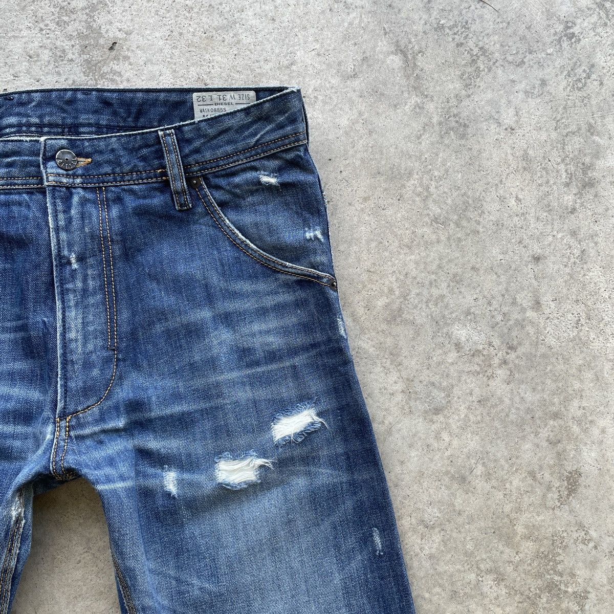 Diesel Vintage Diesel Industry Distressed Denim Jeans Pants Size US 34 / EU 50 - 4 Thumbnail