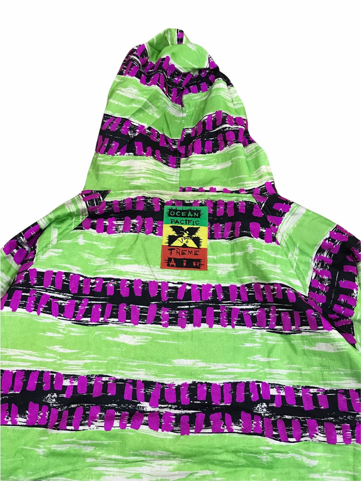 Ocean Pacific × Vintage 90s Reversible Ocean Pacific Neon Multicolour Hoodie Size US M / EU 48-50 / 2 - 7 Thumbnail