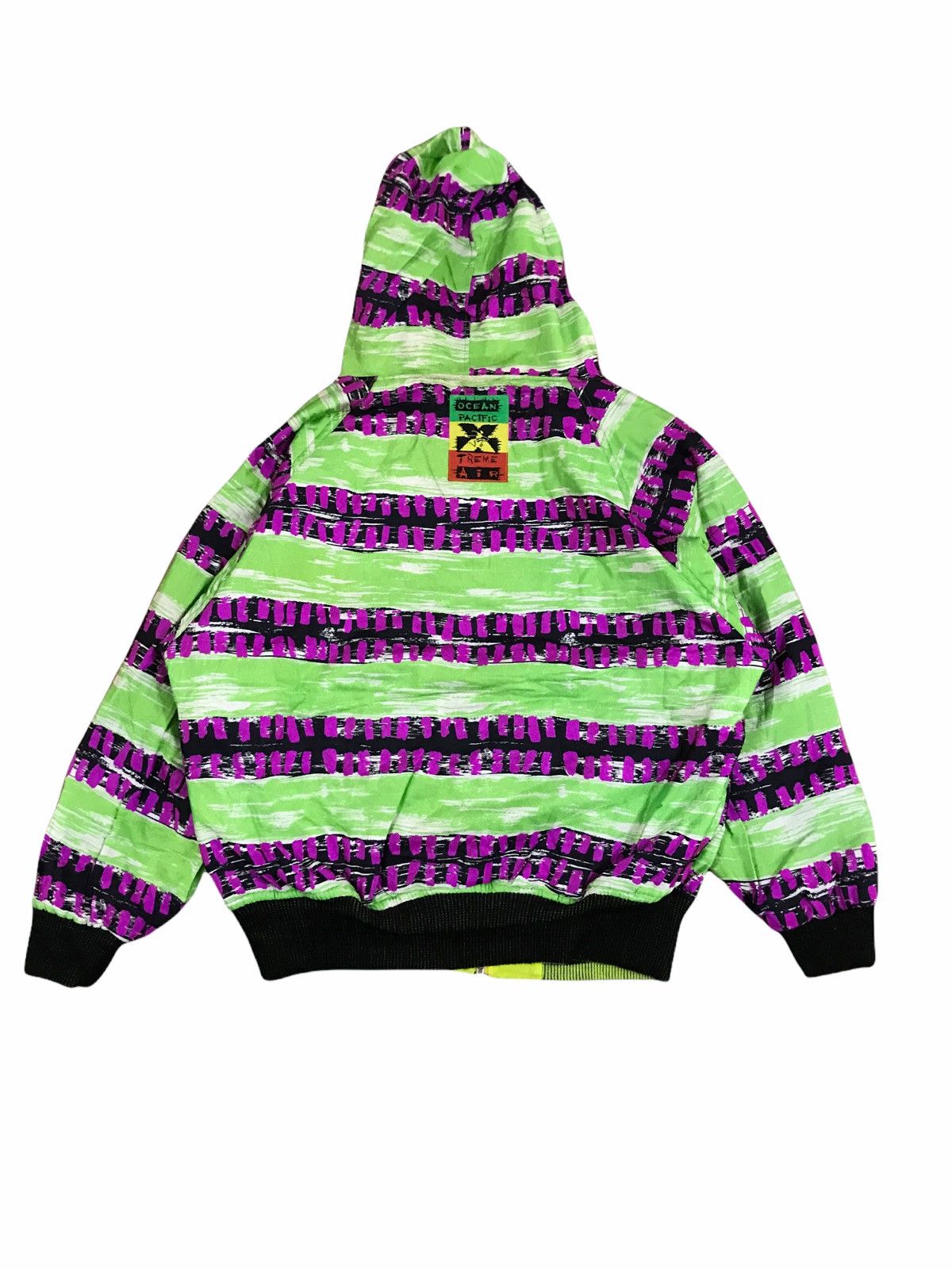 Ocean Pacific × Vintage 90s Reversible Ocean Pacific Neon Multicolour Hoodie Size US M / EU 48-50 / 2 - 3 Thumbnail