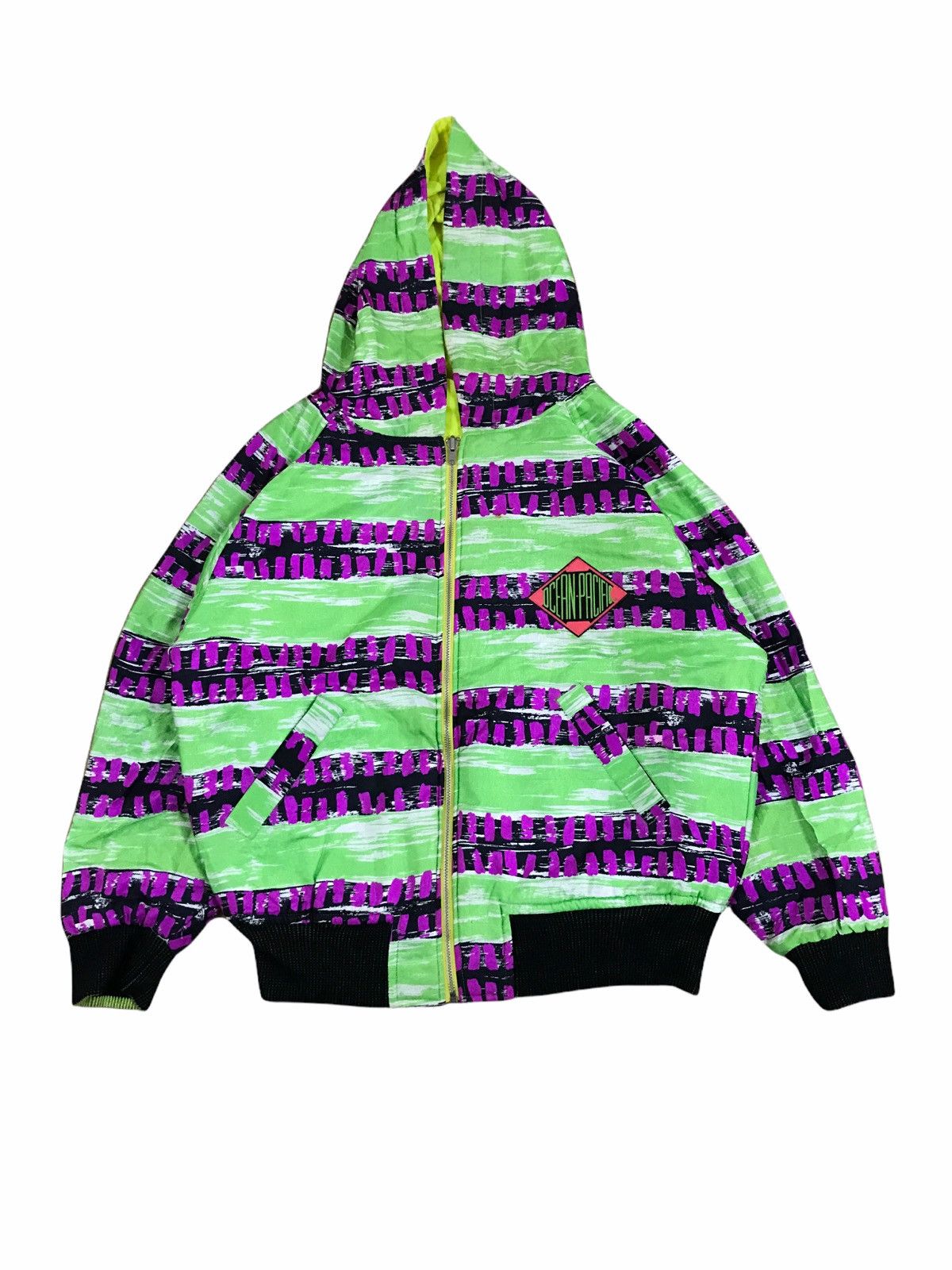Ocean Pacific × Vintage 90s Reversible Ocean Pacific Neon Multicolour Hoodie Size US M / EU 48-50 / 2 - 1 Thumbnail