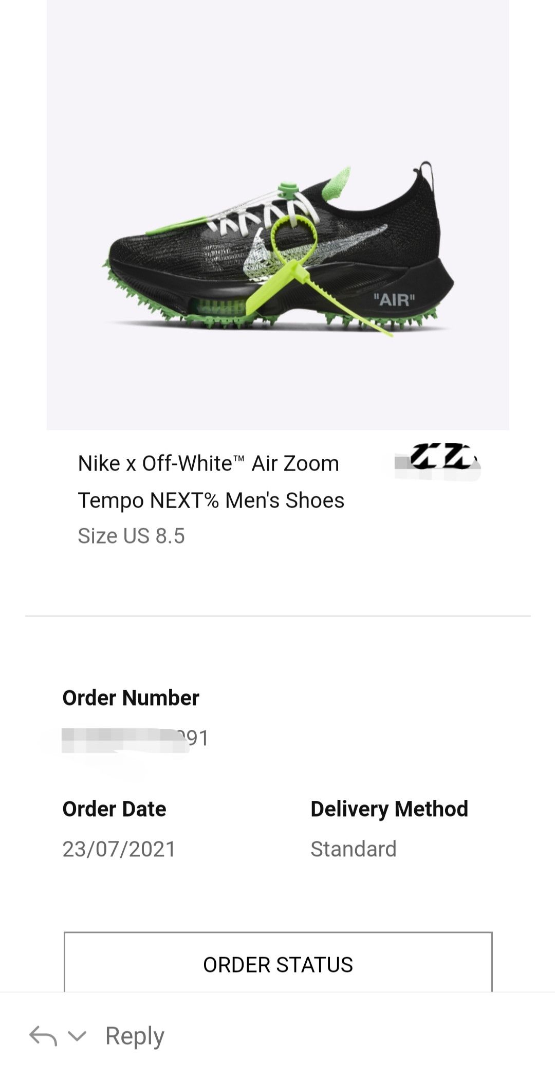 Nike × Off-White Off-White x Nike Air Zoom Tempo NEXT% Black Size US 8.5 / EU 41-42 - 2 Thumbnail