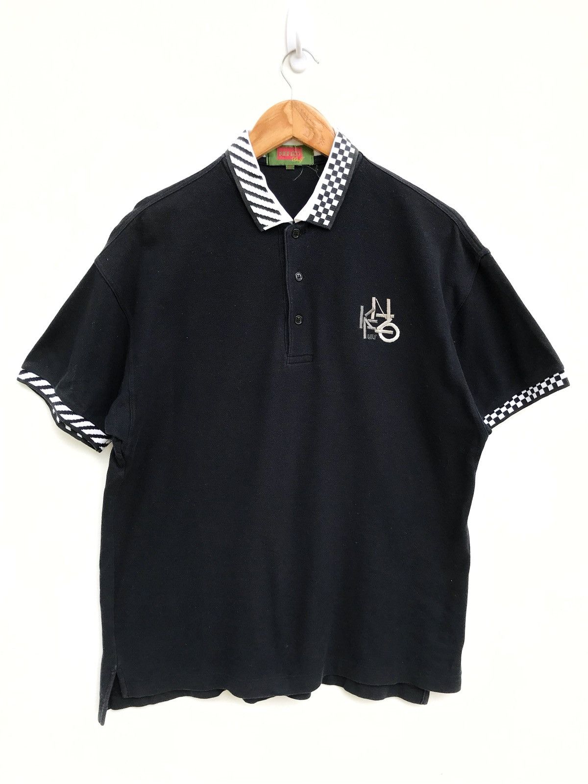 image of Kenzo Golf Embroidered Logo Polo Shirts Black, Men's (Size Large)