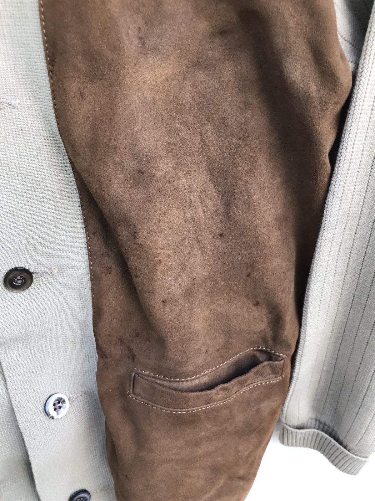 Leather × Vintage Vintage Leather Button Wool Jacket Size US S / EU 44-46 / 1 - 6 Thumbnail