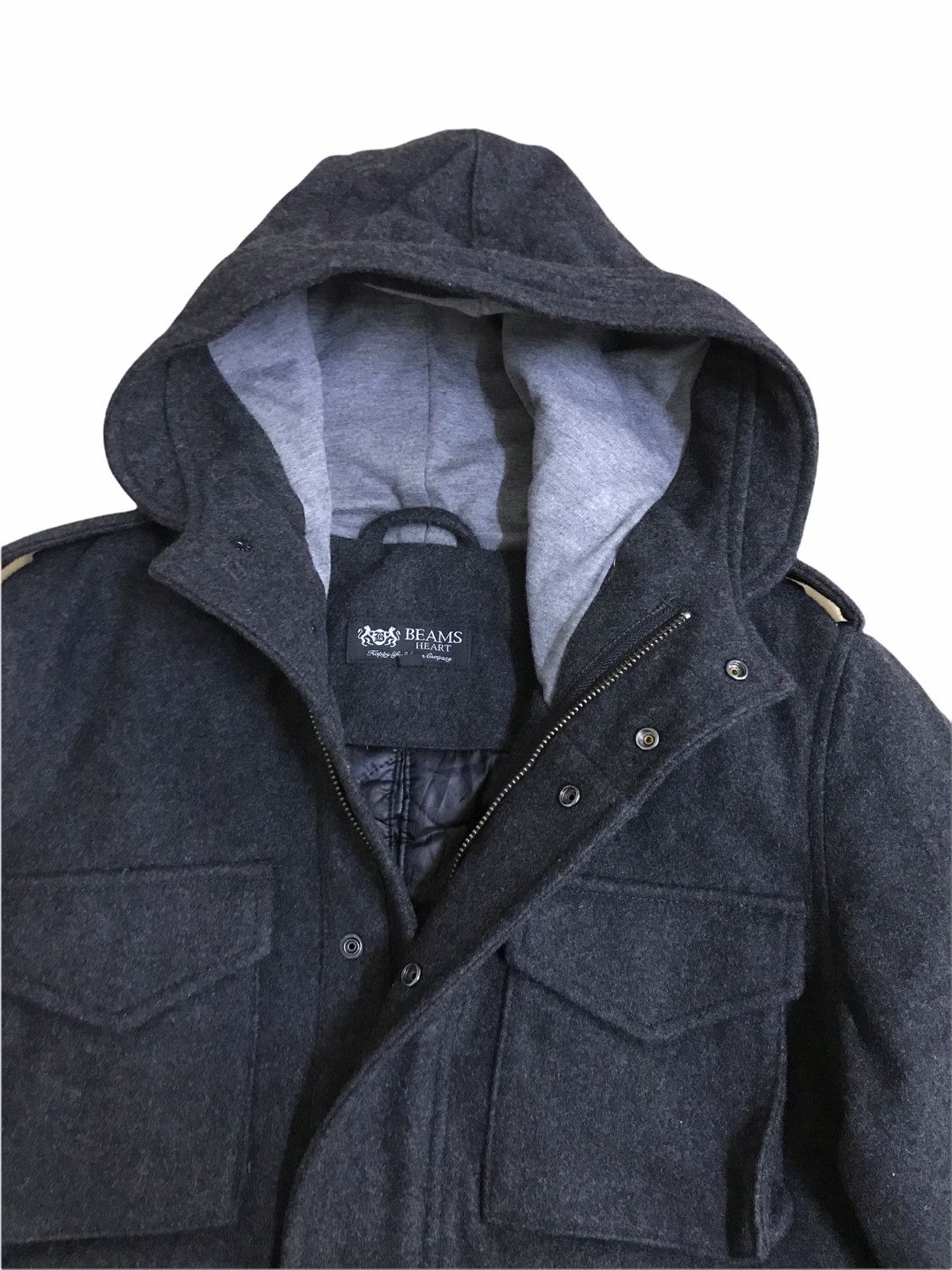 Beams Plus Beams Japan Hoodie Heavy Wool Jacket Size US S / EU 44-46 / 1 - 2 Thumbnail