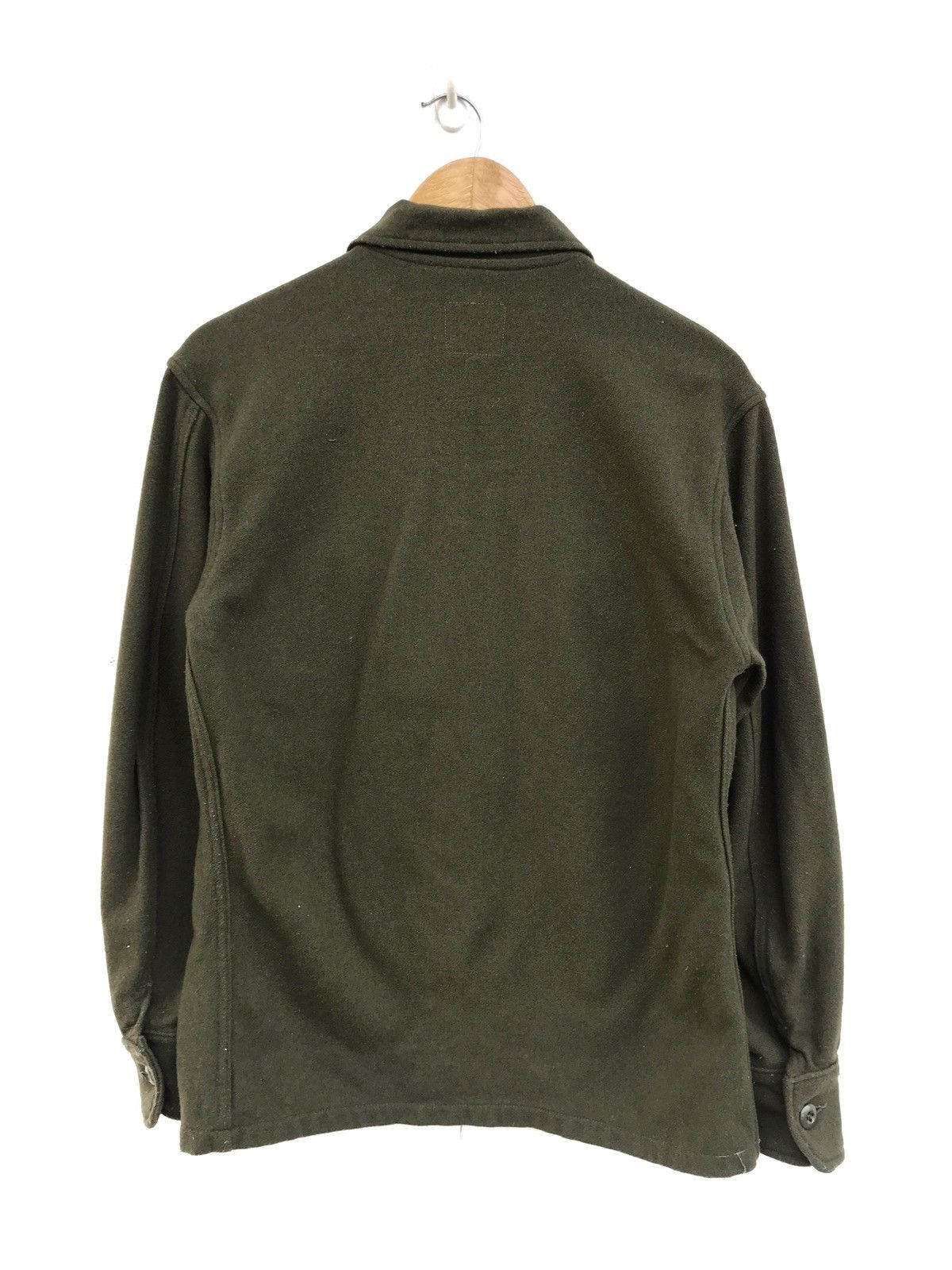 Vintage Vintage US Army Wool Green Field Button Shirts Jacket Size US S / EU 44-46 / 1 - 2 Thumbnail