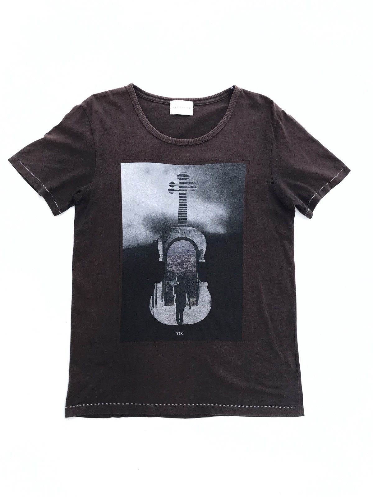 image of Factotum Made In Japan Vie Guitar Printed in Brown, Men's (Size Small)