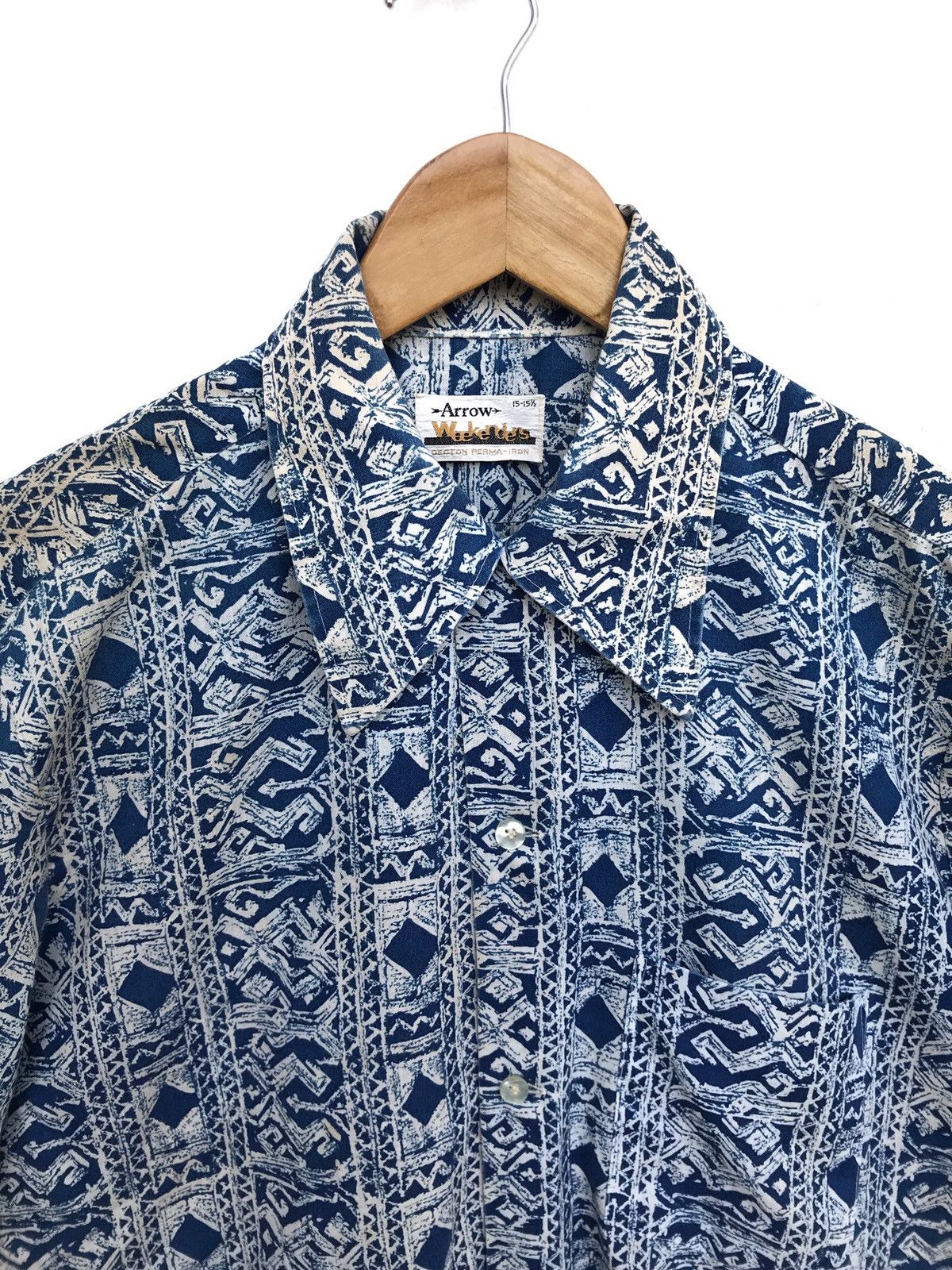 Arrow Vintage Arrow Hawaiian Button Shirts Abstract Tribal Design Size US L / EU 52-54 / 3 - 3 Thumbnail