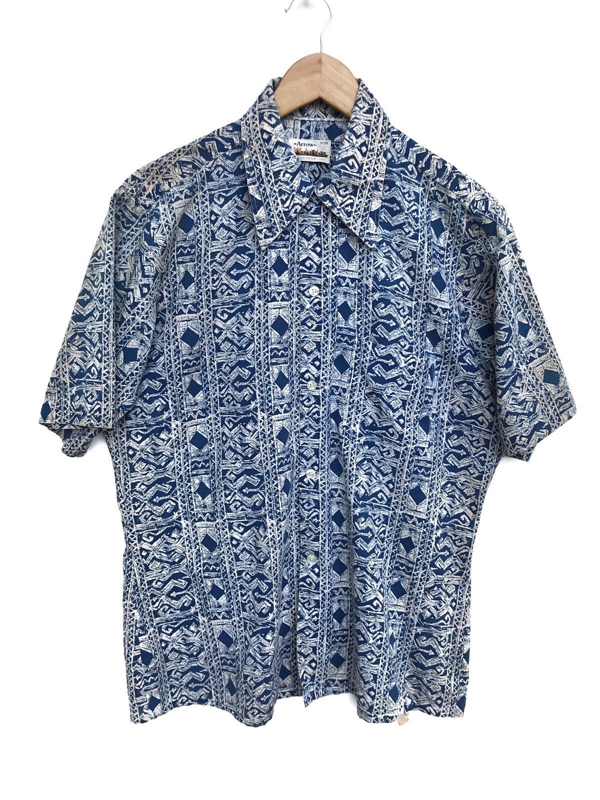 Arrow Vintage Arrow Hawaiian Button Shirts Abstract Tribal Design Size US L / EU 52-54 / 3 - 1 Thumbnail