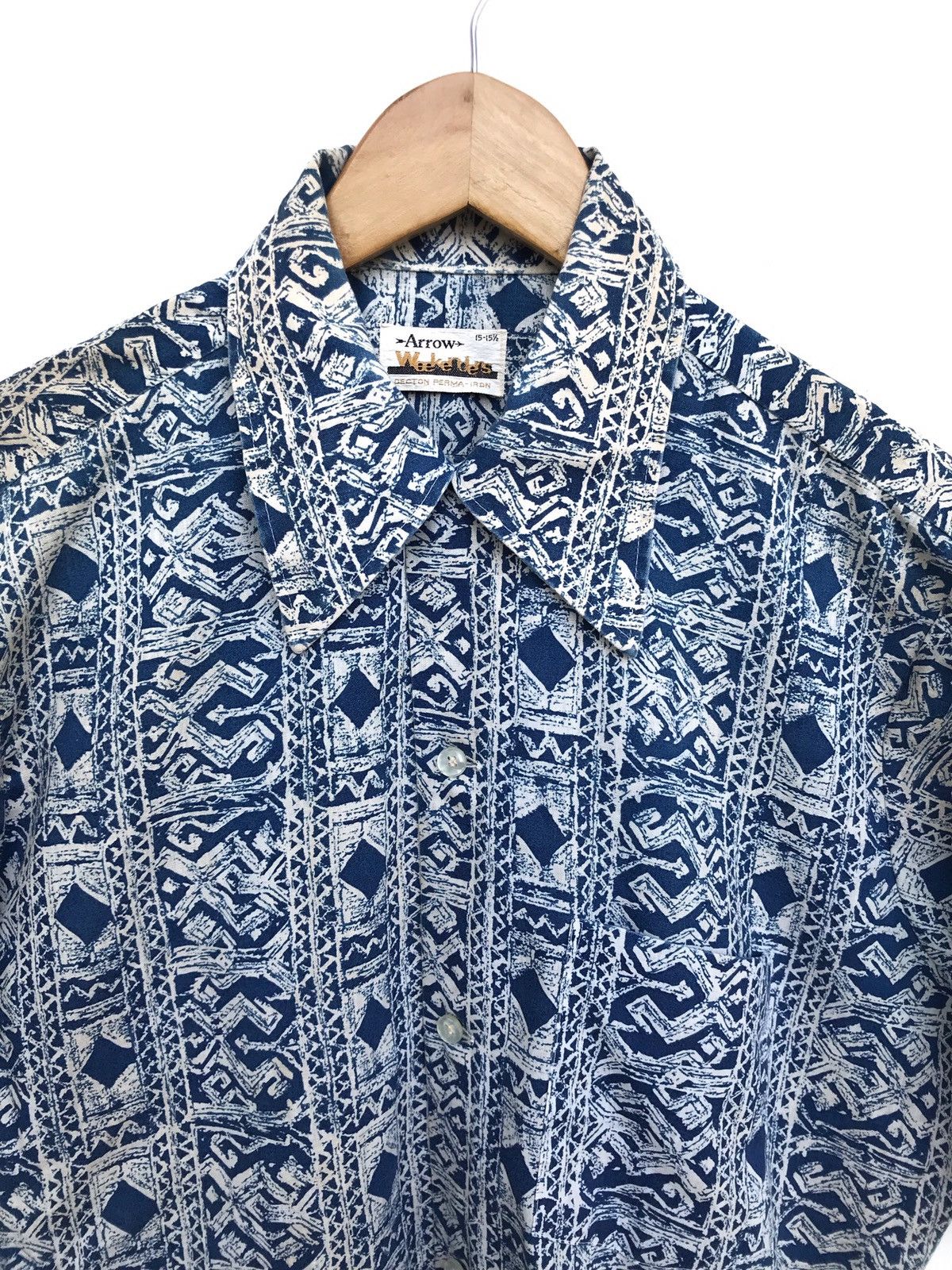 Arrow Vintage Arrow Hawaiian Button Shirts Abstract Tribal Design Size US L / EU 52-54 / 3 - 6 Thumbnail
