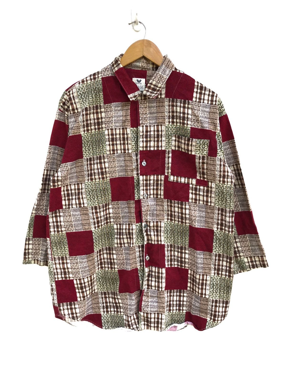 Japanese Brand Japanese Brand Wacoal Acute Patchwork Button Shirt Jacket Size US M / EU 48-50 / 2 - 1 Thumbnail