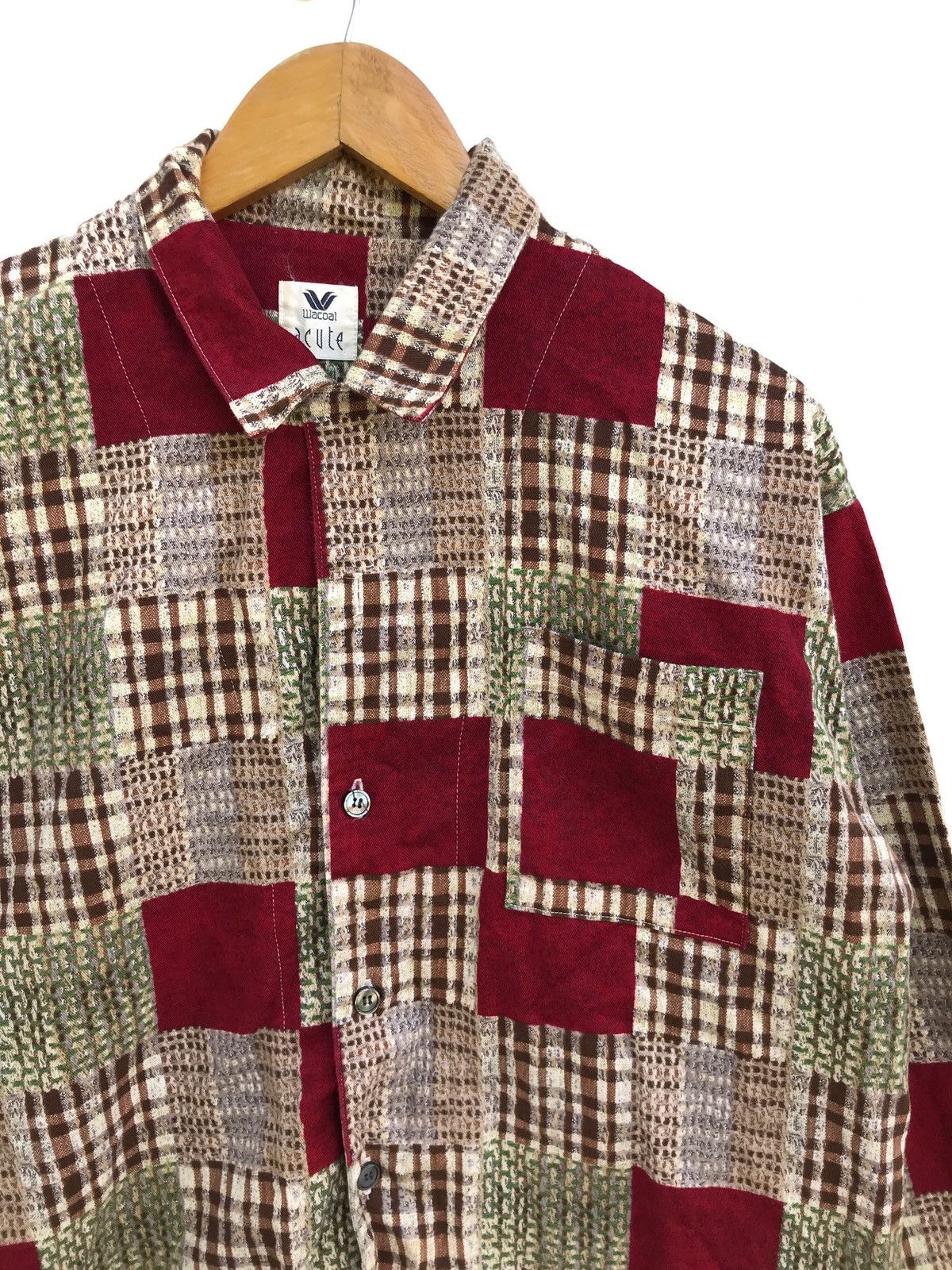 Japanese Brand Japanese Brand Wacoal Acute Patchwork Button Shirt Jacket Size US M / EU 48-50 / 2 - 4 Thumbnail