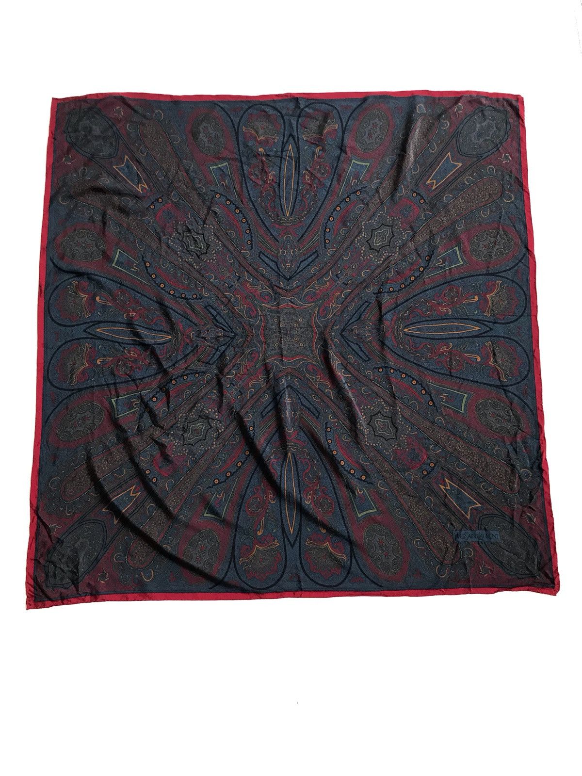 Saint Laurent Paris × Yves Saint Laurent Silk Big Scarf Size ONE SIZE - 1 Thumbnail