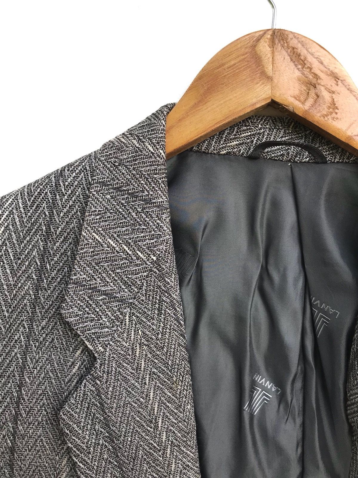 Lanvin Lanvin Paris Herringbone Wool Jacket Coat Size US M / EU 48-50 / 2 - 4 Thumbnail