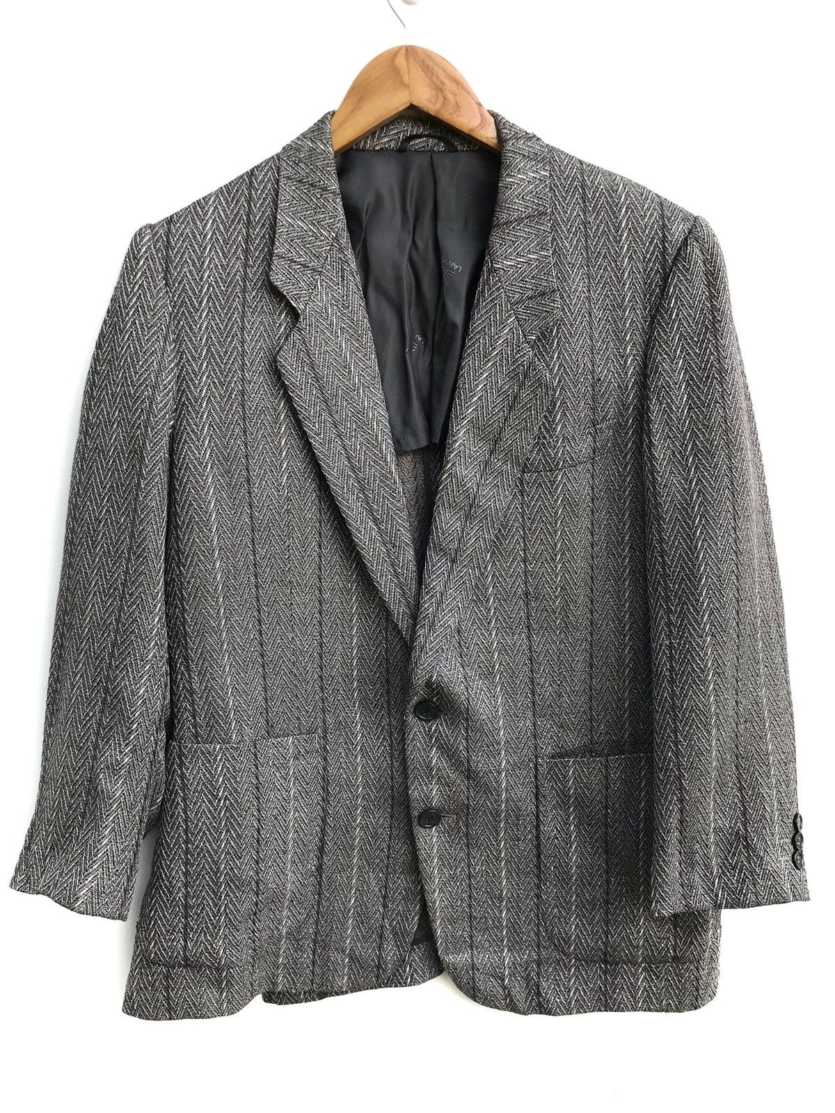 Lanvin Lanvin Paris Herringbone Wool Jacket Coat Size US M / EU 48-50 / 2 - 1 Thumbnail
