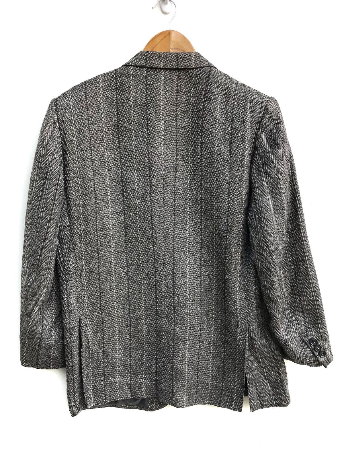 Lanvin Lanvin Paris Herringbone Wool Jacket Coat Size US M / EU 48-50 / 2 - 2 Thumbnail