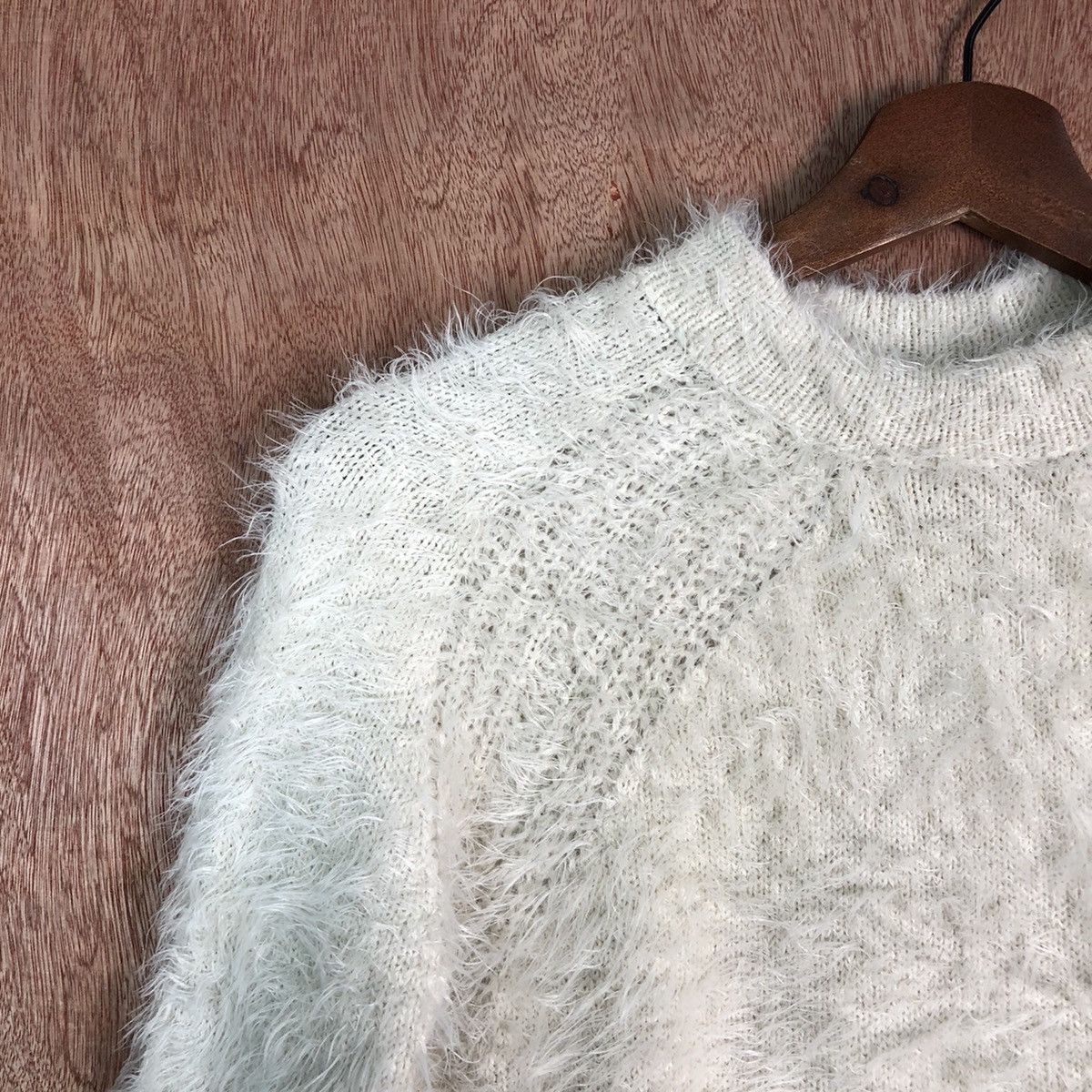 Homespun Knitwear Zara Girl Knitwear Shag Shaggy Fur Mohair #6606 Size XXS / US 00 / IT 34 - 4 Thumbnail