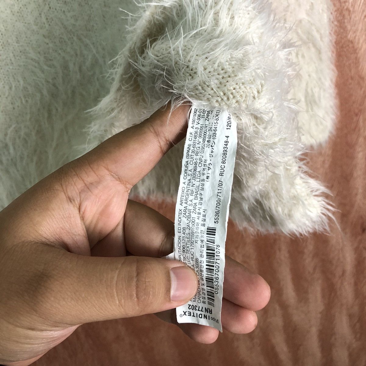 Homespun Knitwear Zara Girl Knitwear Shag Shaggy Fur Mohair #6606 Size XXS / US 00 / IT 34 - 8 Thumbnail