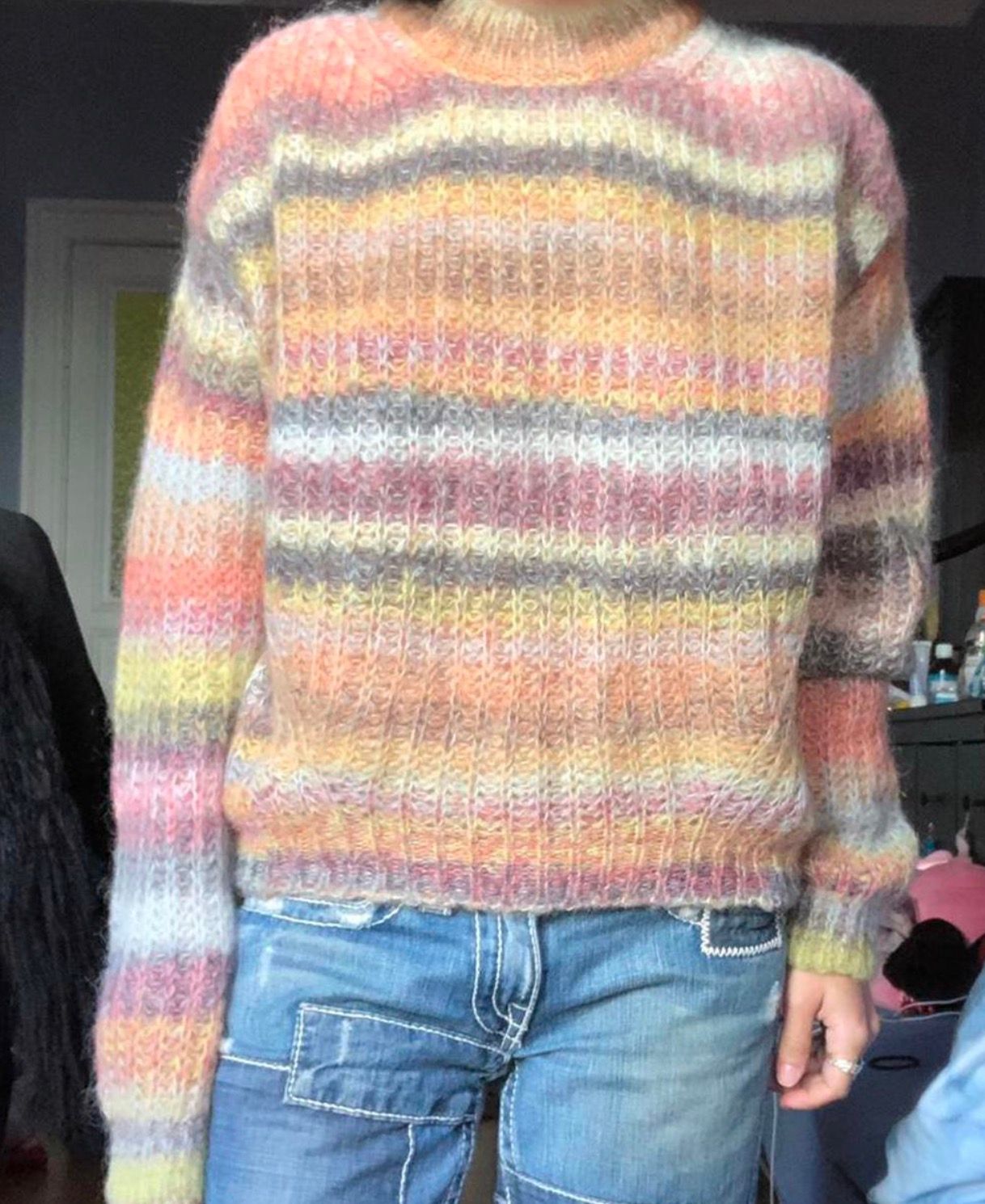 Pre-owned Acne Studios Grail  Multicolor Mohair Knit Sweater