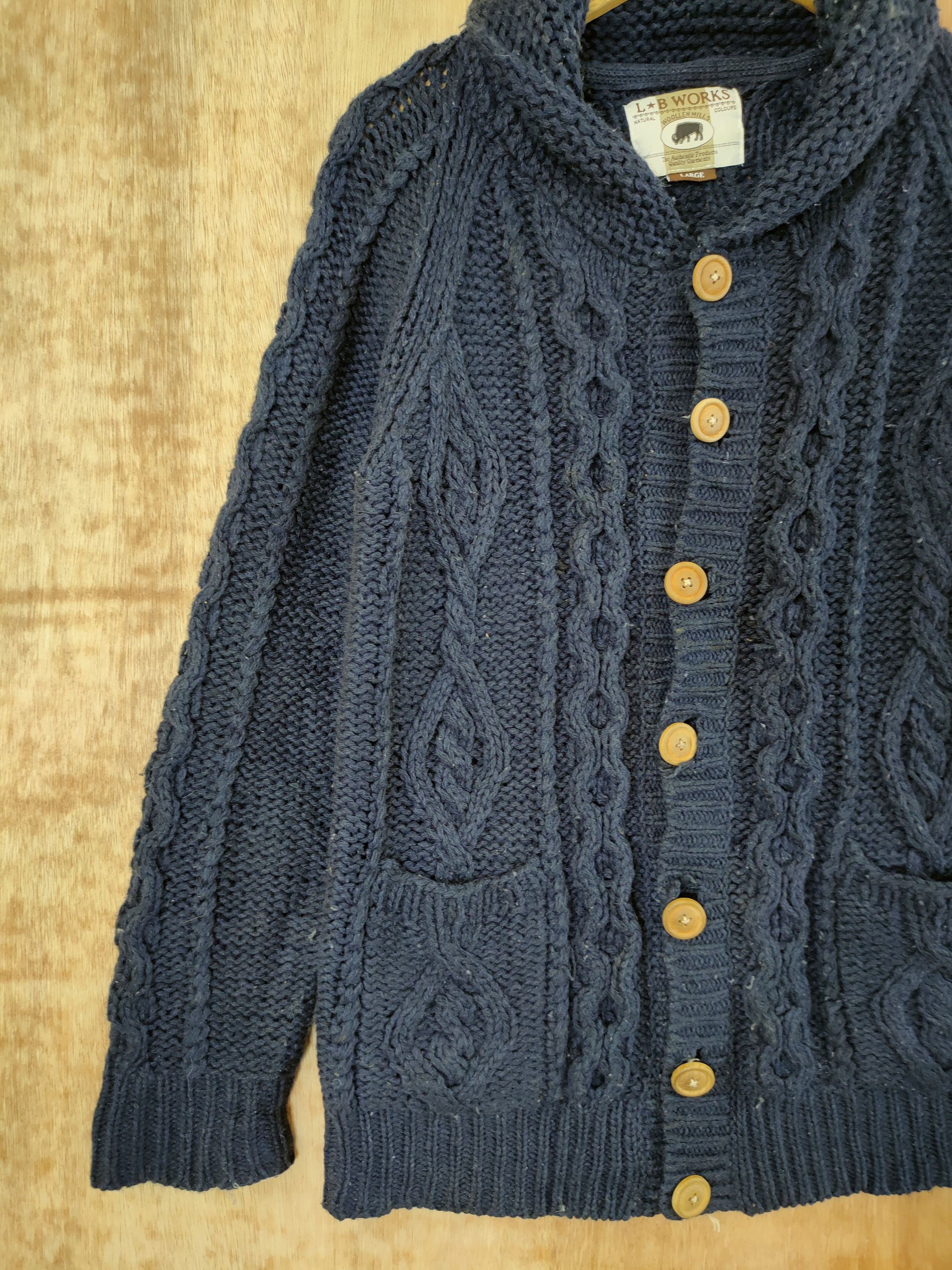 Aran Isles Knitwear × Japanese Brand Lab Works aran isle cable knitwear cardigan japan #46-677 Size US L / EU 52-54 / 3 - 2 Thumbnail