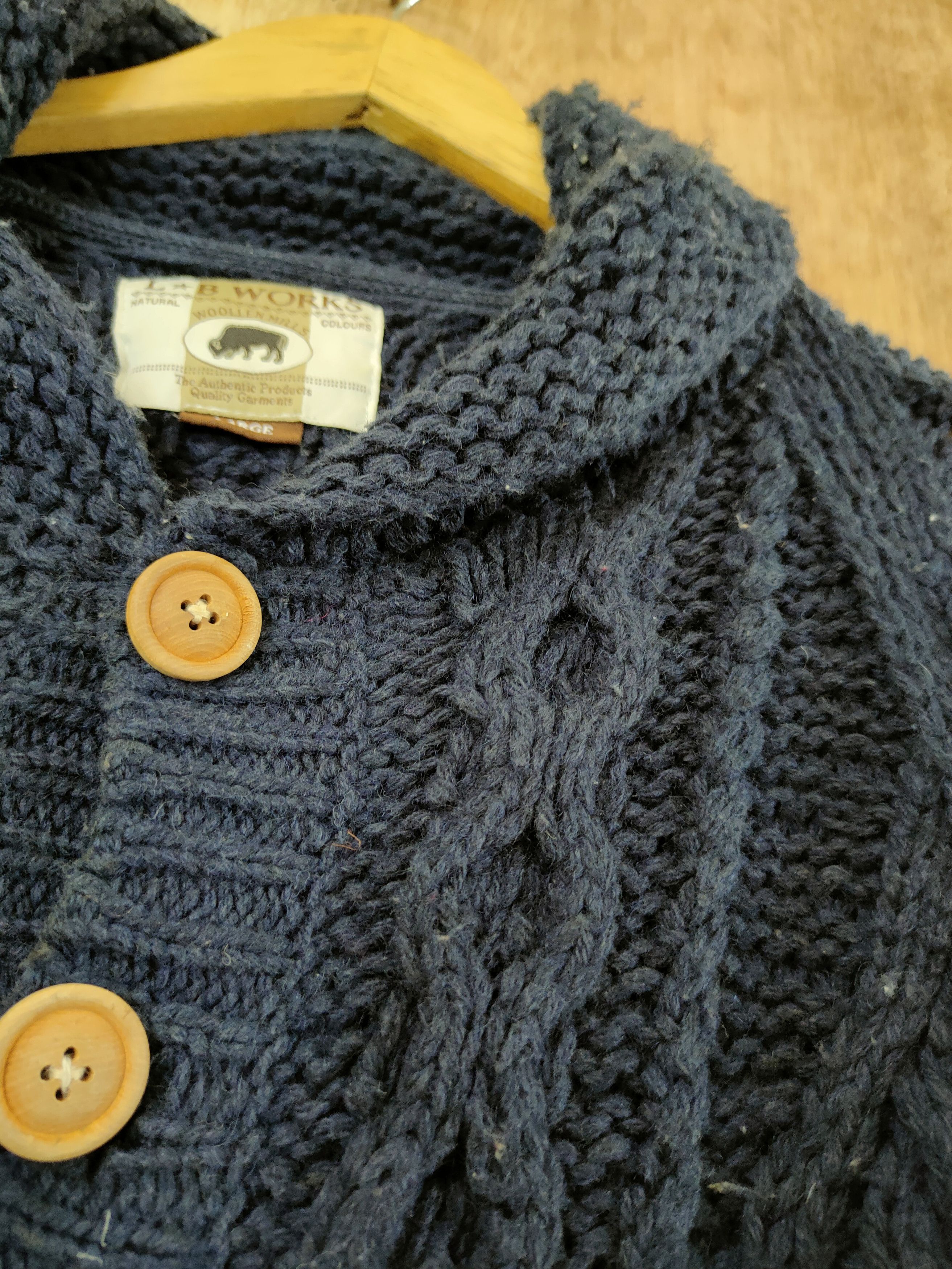 Aran Isles Knitwear × Japanese Brand Lab Works aran isle cable knitwear cardigan japan #46-677 Size US L / EU 52-54 / 3 - 5 Thumbnail