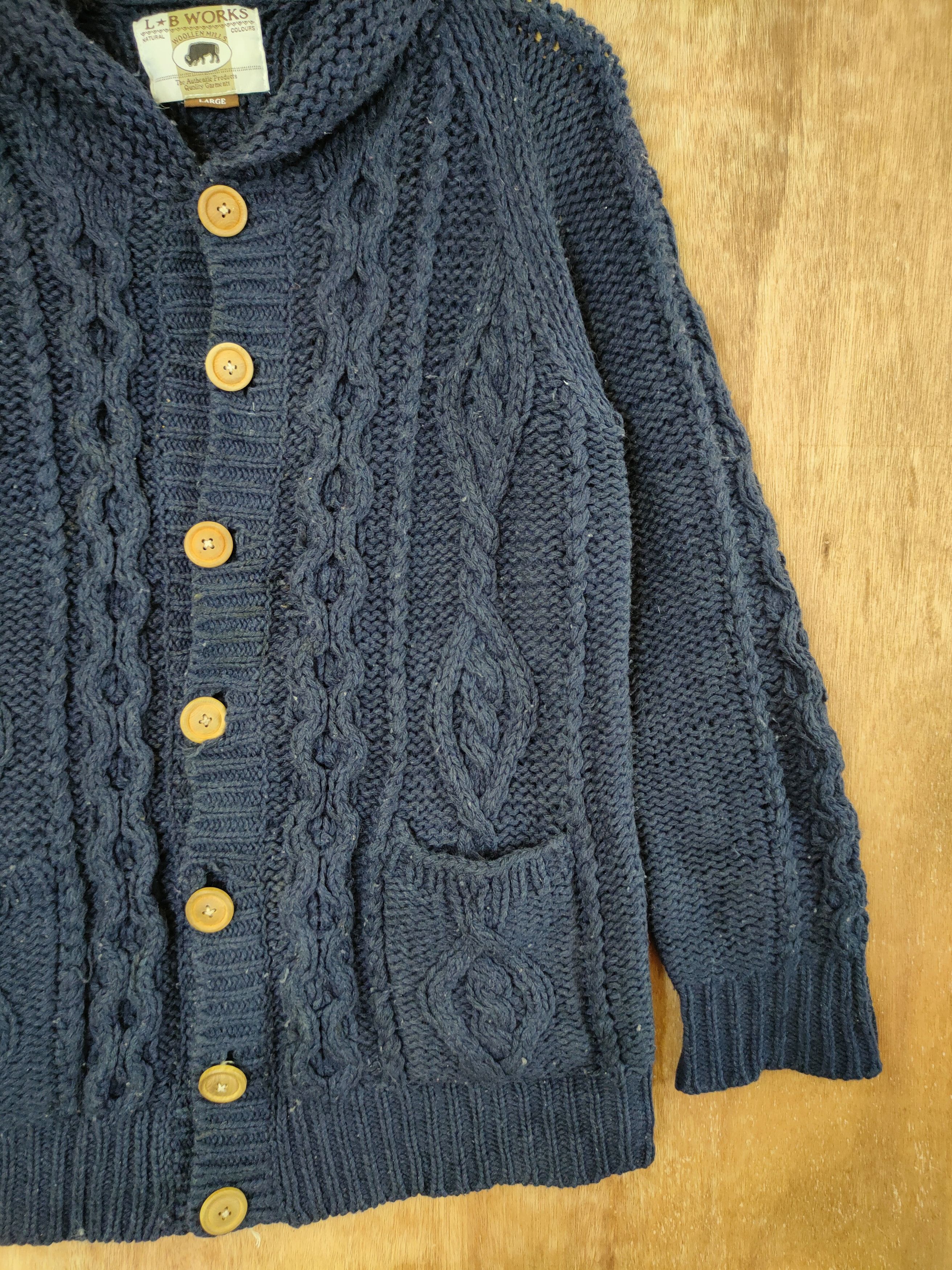 Aran Isles Knitwear × Japanese Brand Lab Works aran isle cable knitwear cardigan japan #46-677 Size US L / EU 52-54 / 3 - 3 Thumbnail