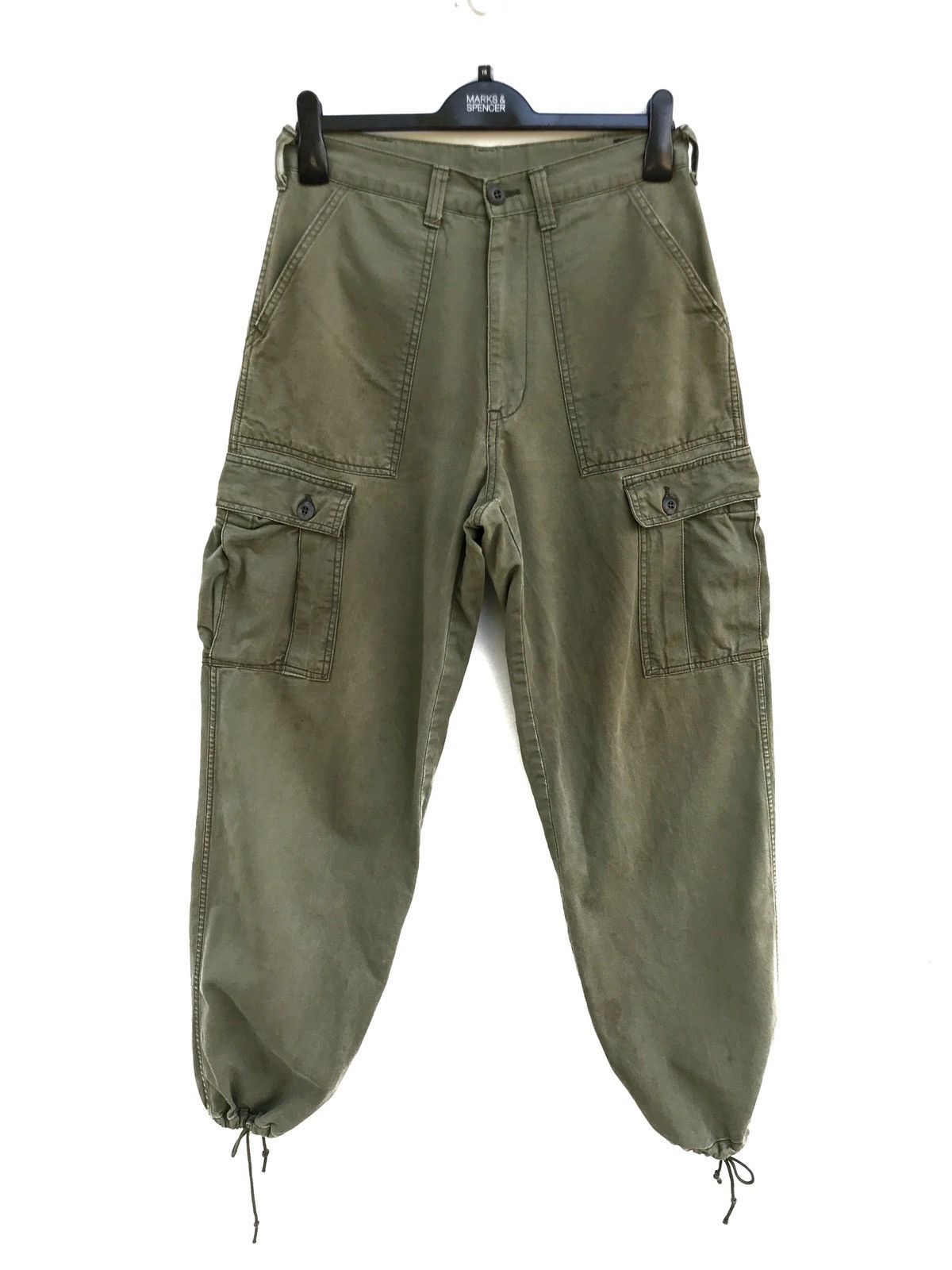 image of Schott Nyc Tactical Military Parachute Trousers Pants in Green, Men's (Size 29)