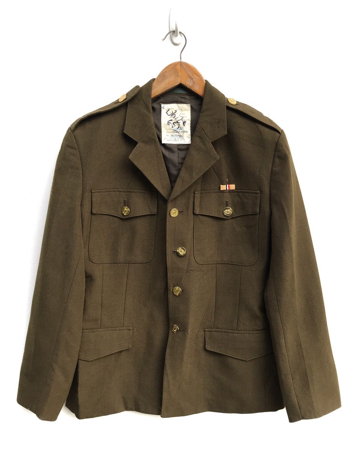 Vintage Vintage Wool Jacket Military Tactical General Button Coat Size US S / EU 44-46 / 1 - 1 Thumbnail