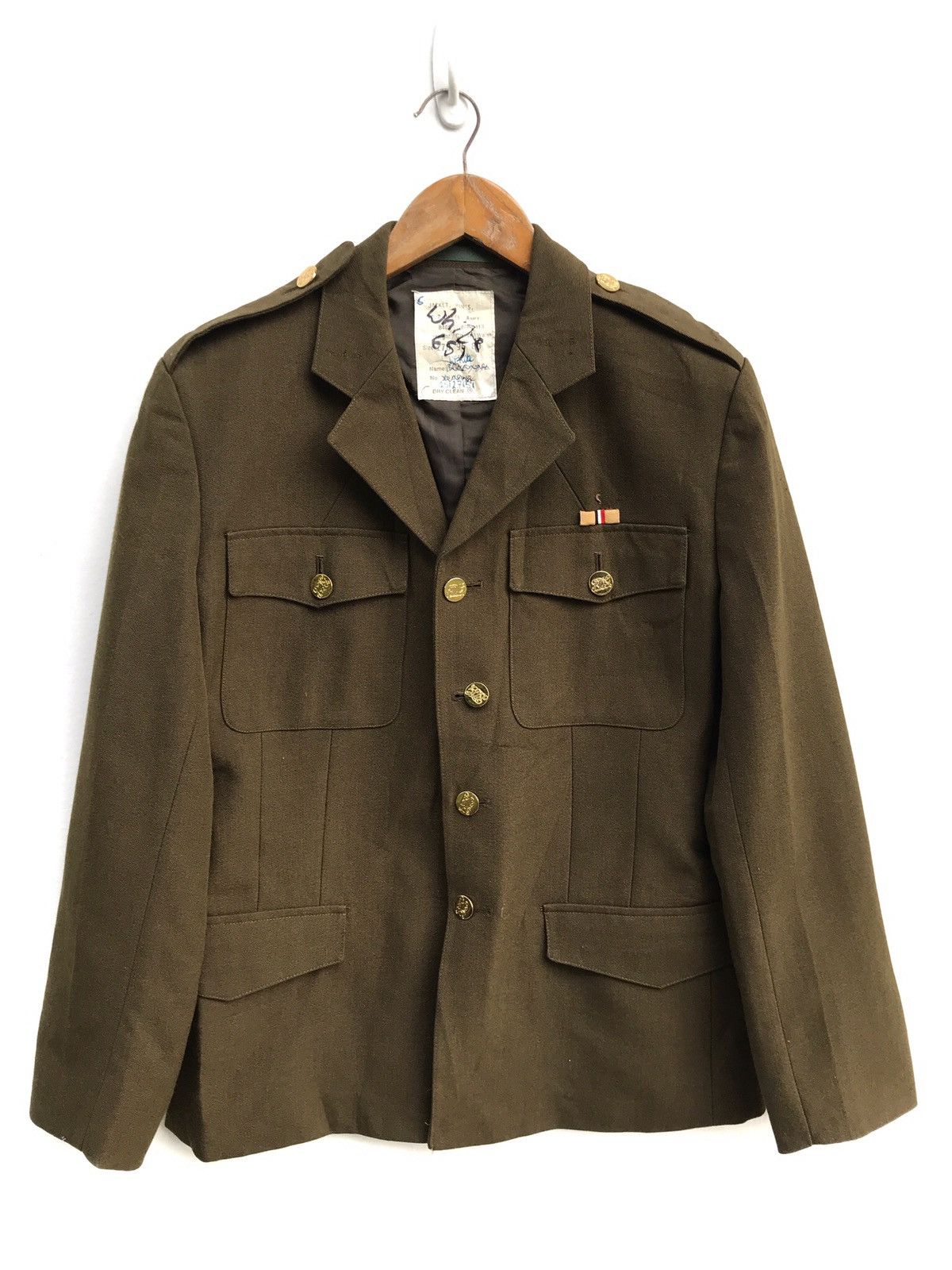 Vintage Vintage Wool Jacket Military Tactical General Button Coat Size US S / EU 44-46 / 1 - 3 Thumbnail