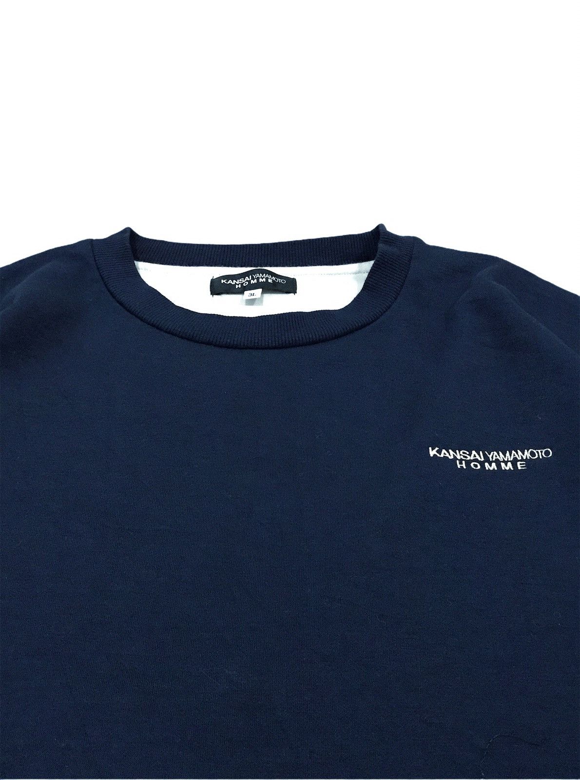Kansai Yamamoto Kansai Yamamoto Homme Navy Chest Logo Spell Out Sweatshirt Size US L / EU 52-54 / 3 - 3 Thumbnail