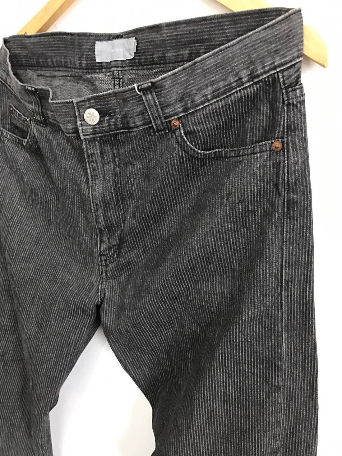 Japanese Brand Japanese Brand DEVILOCK Stripes Hickory Black Pants Size US 33 - 1 Thumbnail