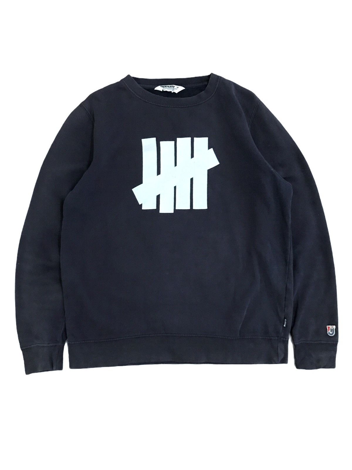 image of Vintage Undefeated Sweatshirt Big Logo in Nav, Men's (Size Medium)