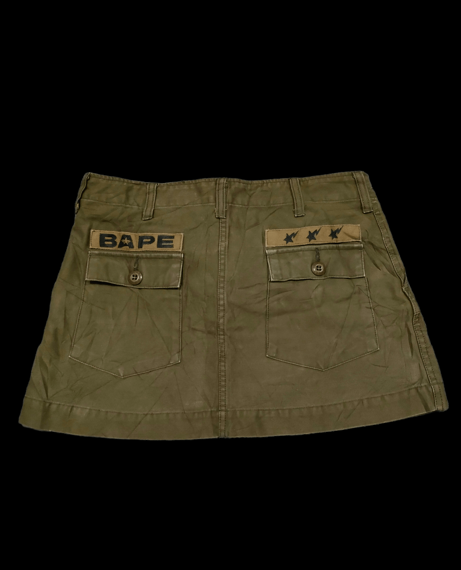 Bape Bape Olive Green Skirt Size 29" - 4 Thumbnail
