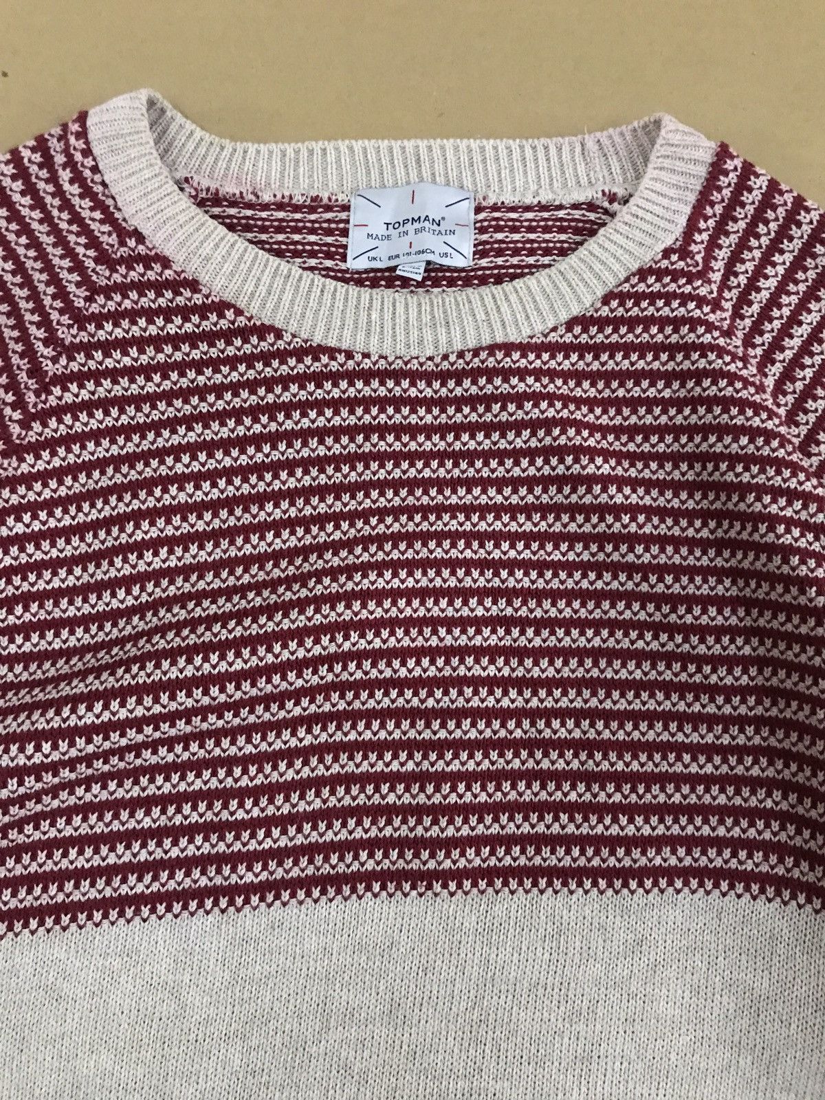 Topman Topman Made In Britain Hand Knit Sweater Nice Design Size US L / EU 52-54 / 3 - 4 Thumbnail