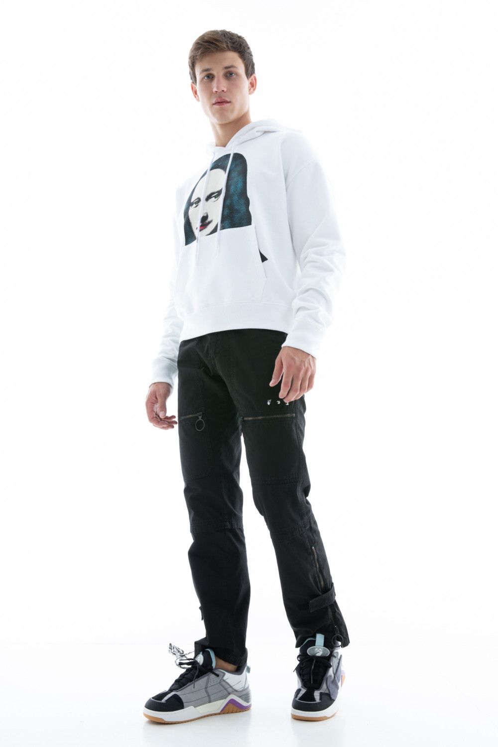 Off-White Cotton Straight Leg Jeans Size US 32 / EU 48 - 2 Thumbnail