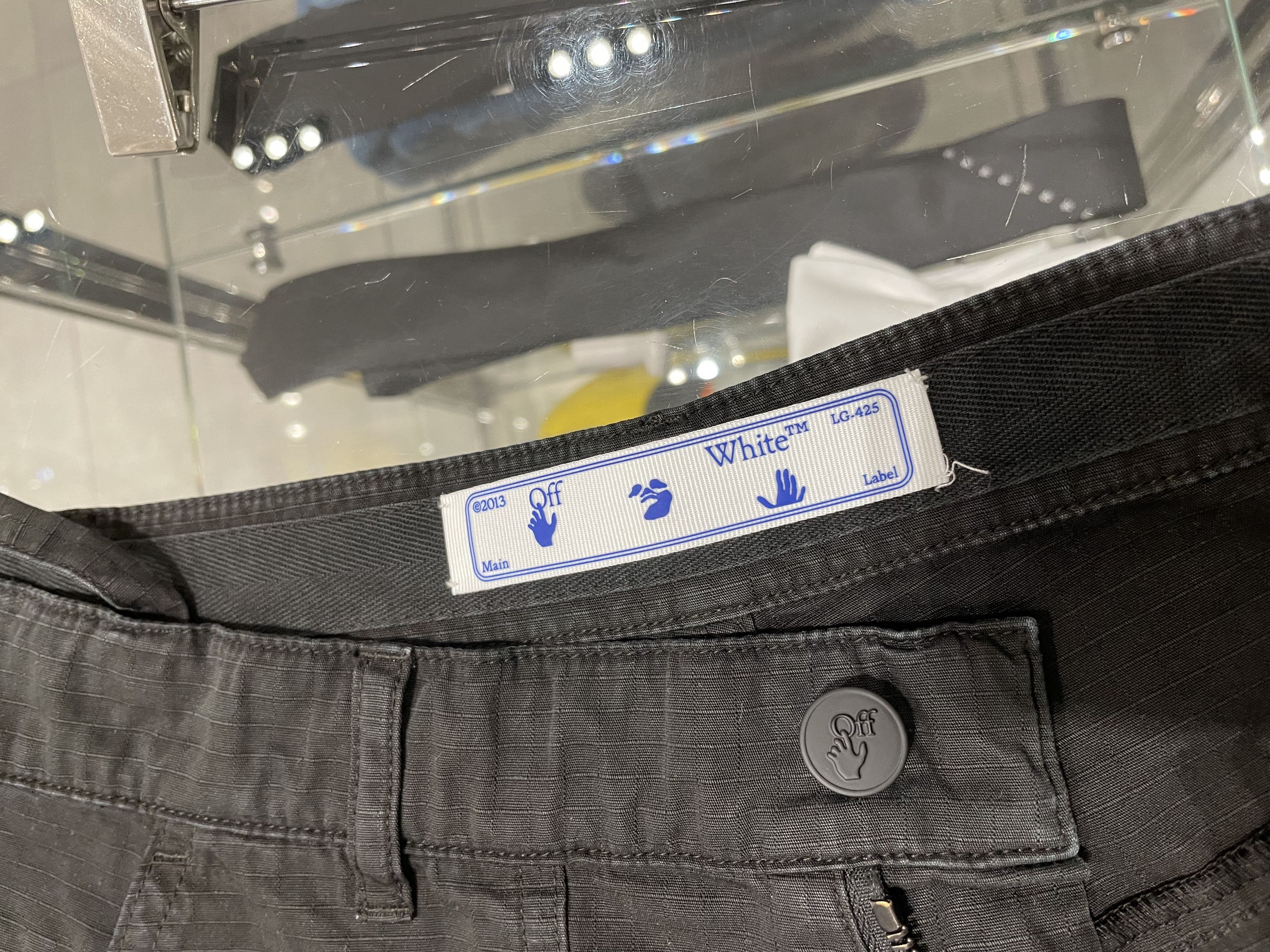 Off-White Cotton Straight Leg Jeans Size US 32 / EU 48 - 5 Thumbnail