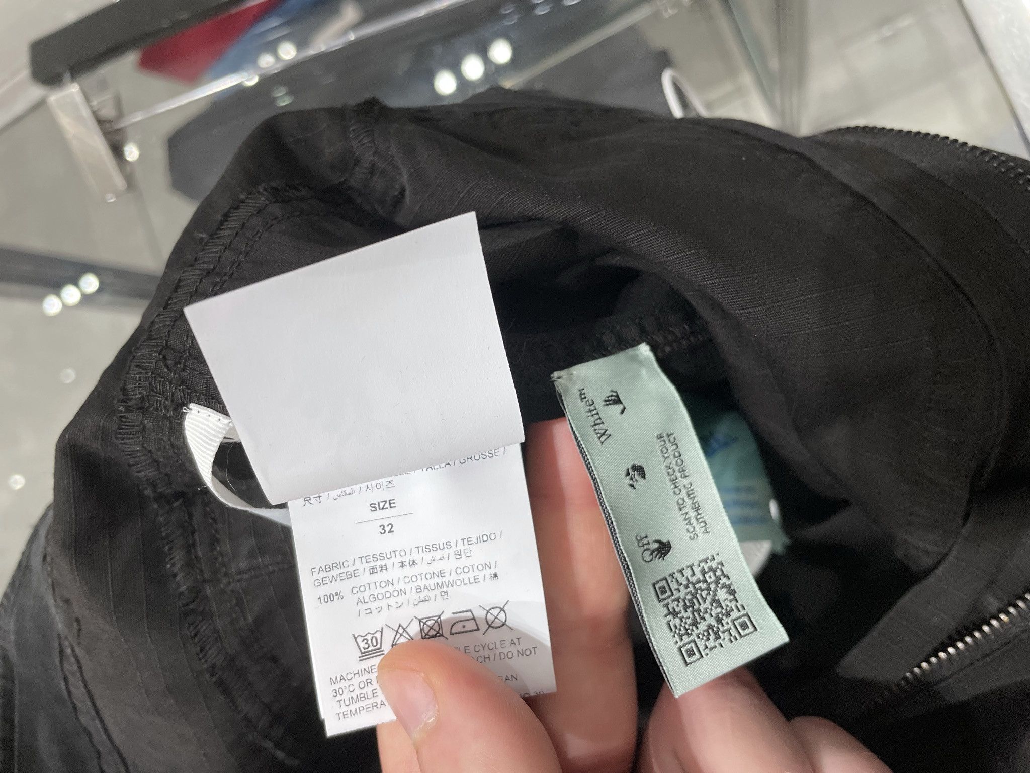 Off-White Cotton Straight Leg Jeans Size US 32 / EU 48 - 8 Thumbnail