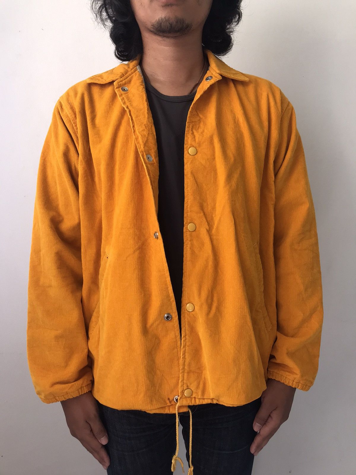vintage 80s/90s yellow coach jacket