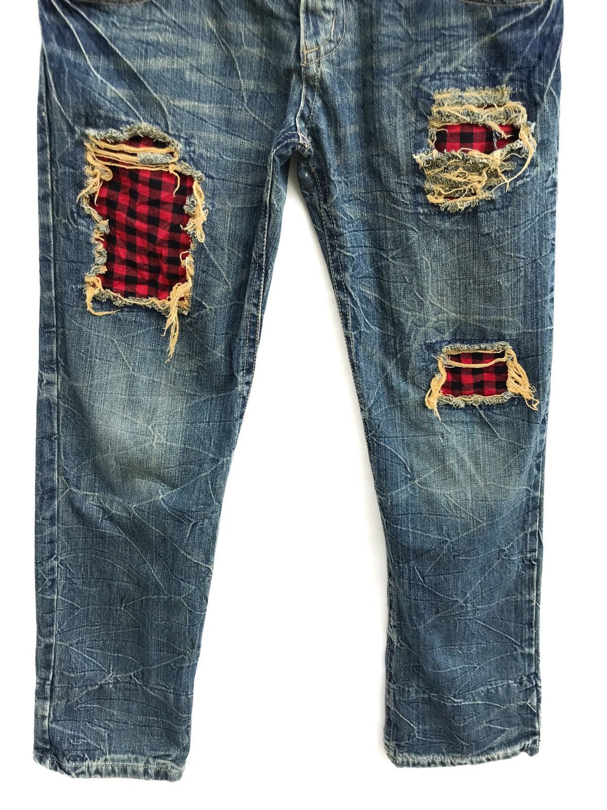 Japanese Brand Japanese Brand Distressed Ripped Double Waist Kapital Style Size US 29 - 4 Thumbnail
