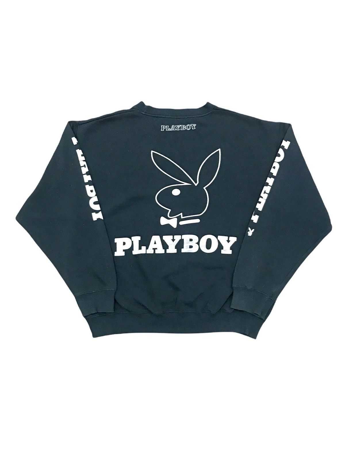 Playboy Vintage Playboy Bunny Black Big Logo Sweatshirt Size US L / EU 52-54 / 3 - 1 Thumbnail