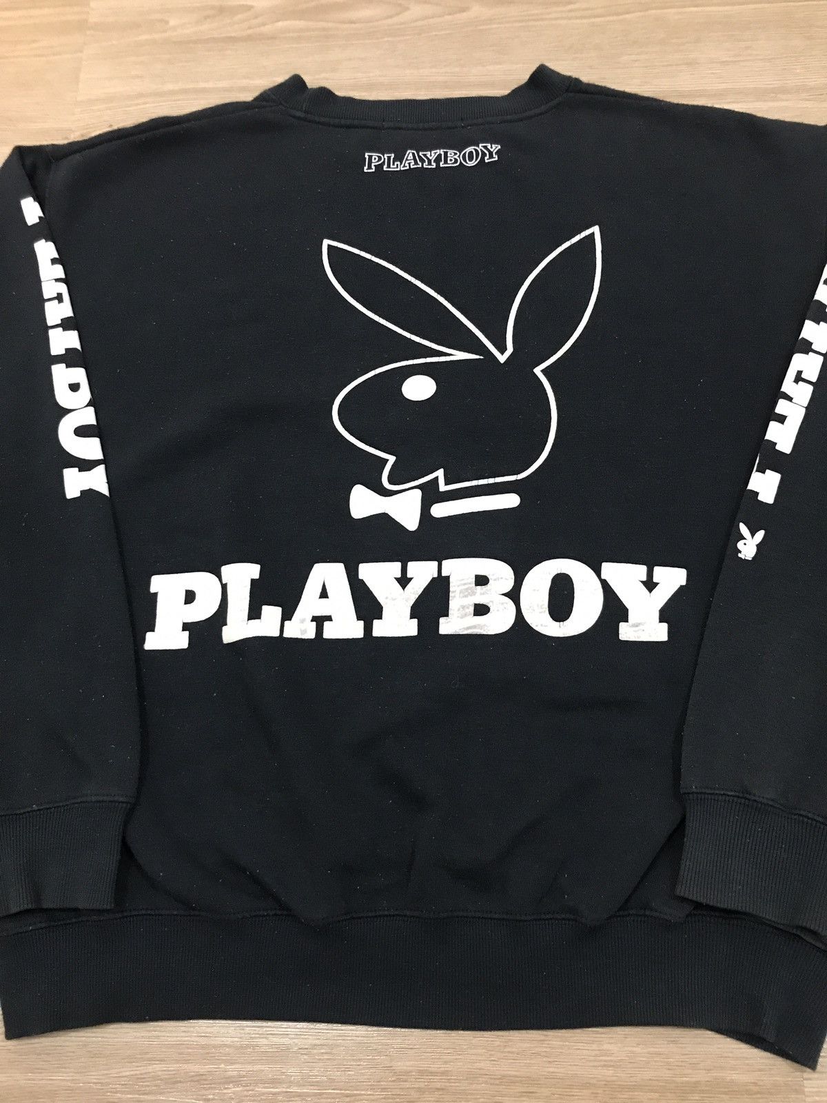 Playboy Vintage Playboy Bunny Black Big Logo Sweatshirt Size US L / EU 52-54 / 3 - 5 Thumbnail