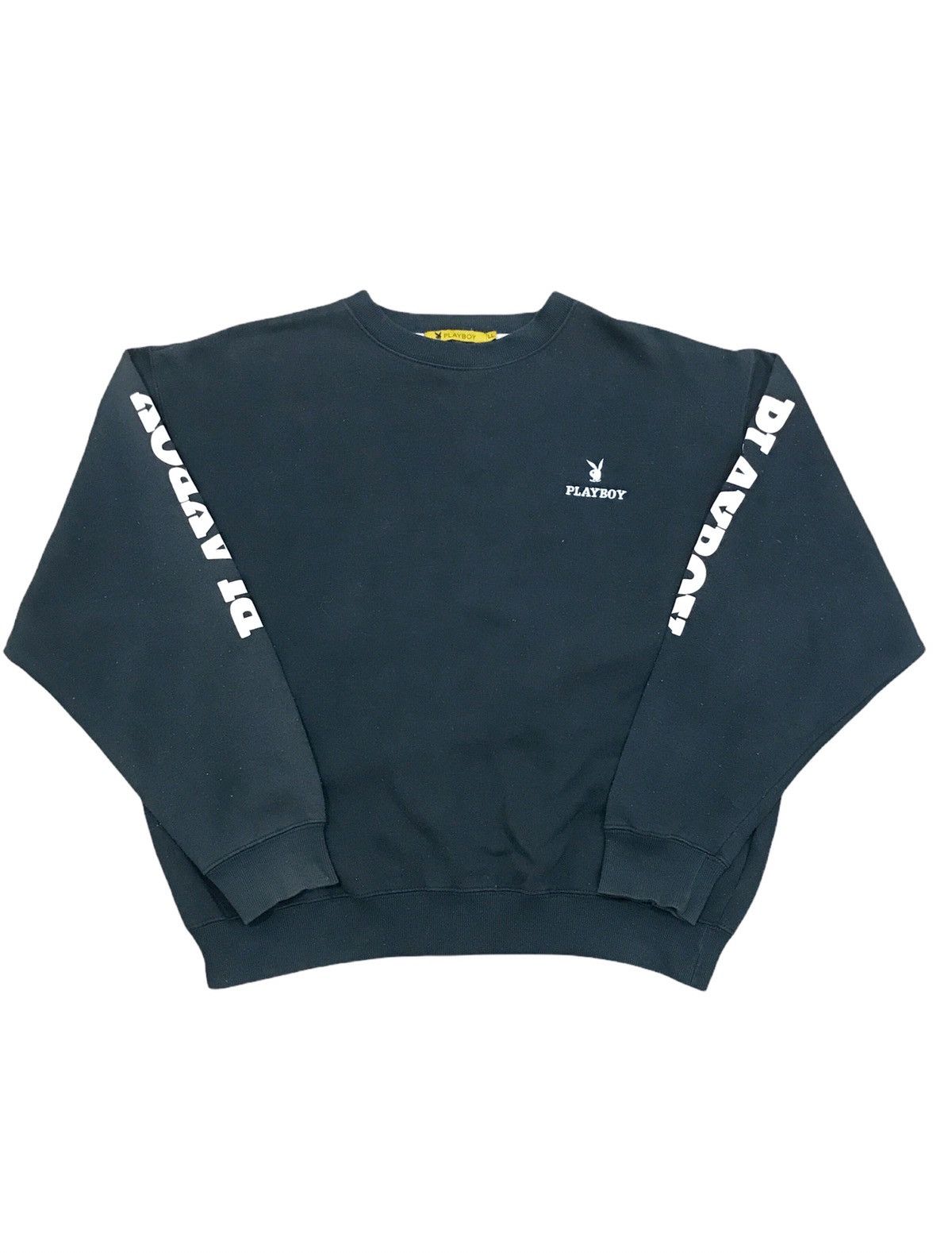 Playboy Vintage Playboy Bunny Black Big Logo Sweatshirt Size US L / EU 52-54 / 3 - 2 Thumbnail