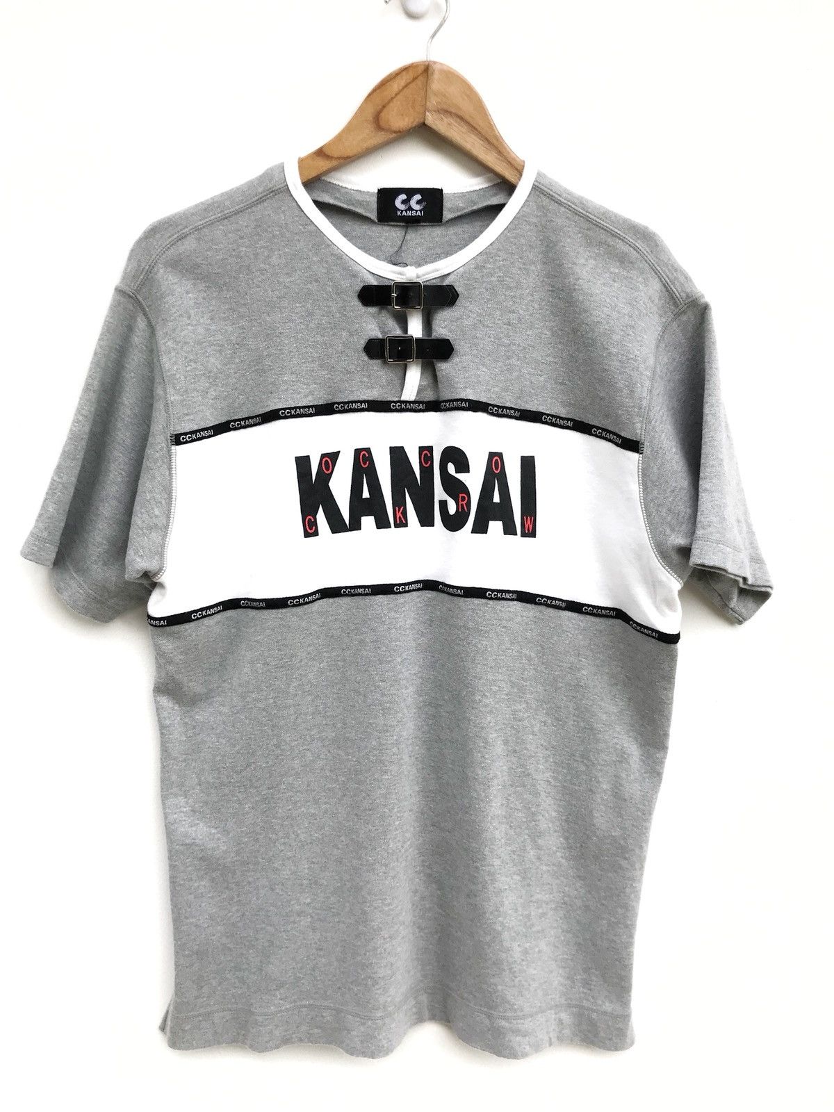 Kansai Yamamoto Kansai Yamamoto Big Logo Strap Bucke Neck Shirts Size US M / EU 48-50 / 2 - 1 Thumbnail