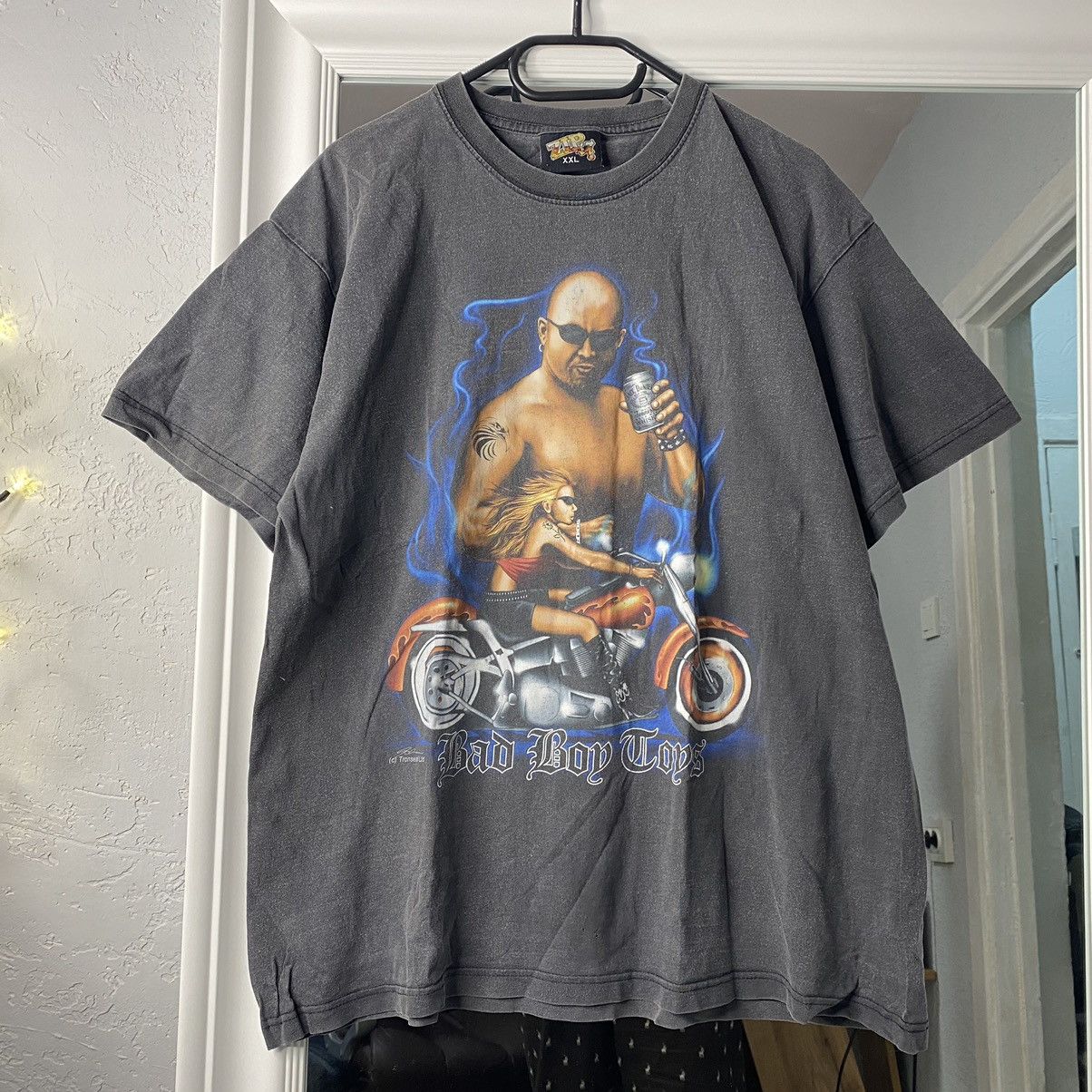 Harley Davidson VINTAGE BAD BOY COPS BIKERS FIRE 3D JACK DANIELS T SHIRT Size US XXL / EU 58 / 5 - 1 Thumbnail