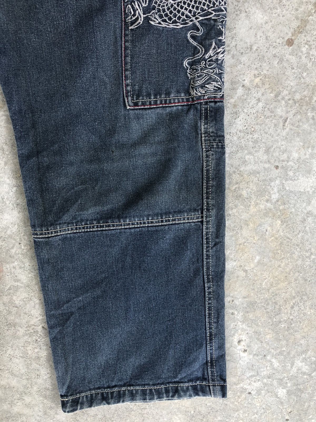 Japanese Brand Grass Hither Embroidered Jeans Cargo Pants Size US 34 / EU 50 - 7 Thumbnail