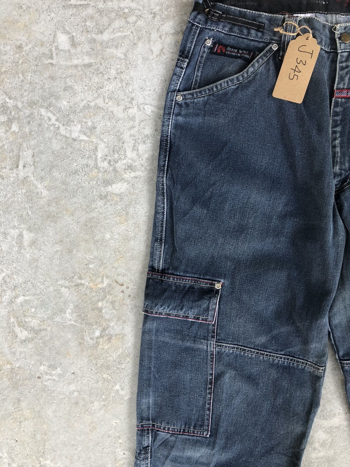 Japanese Brand Grass Hither Embroidered Jeans Cargo Pants Size US 34 / EU 50 - 4 Thumbnail