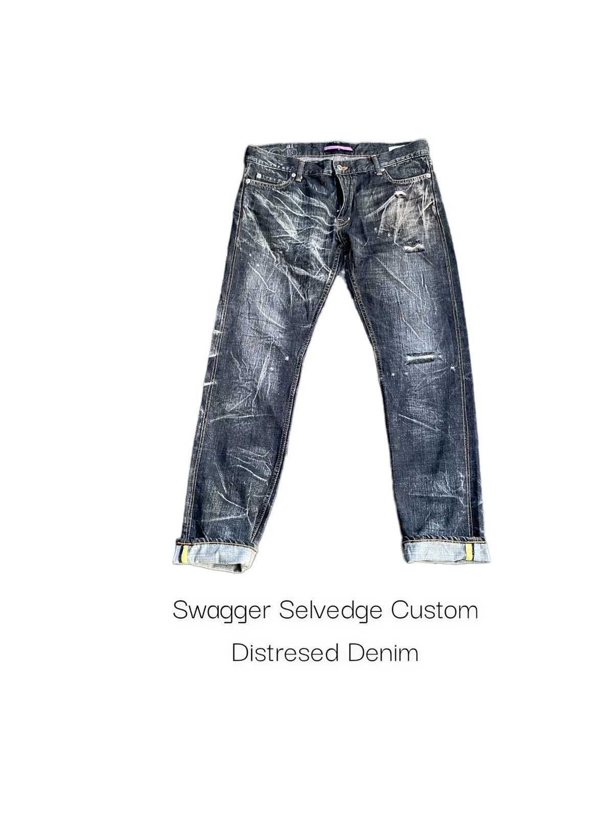 Japanese Brand × Swagger STEALS Swagger Selvedge Custom Distresed Size US 35 - 10 Thumbnail