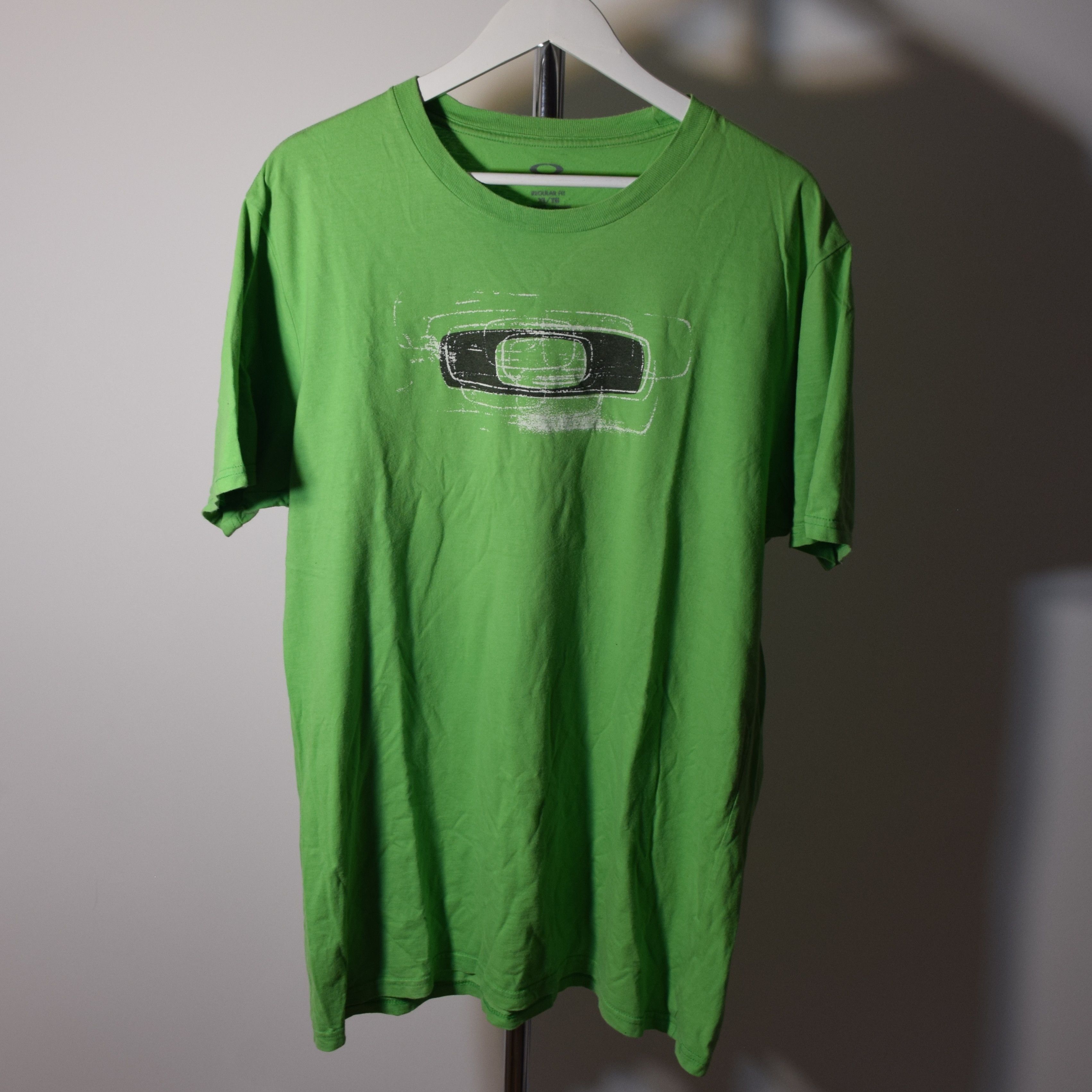 Y2K SCRIPT LOGO vintage drill drip oakley TSHIRT REGULAR