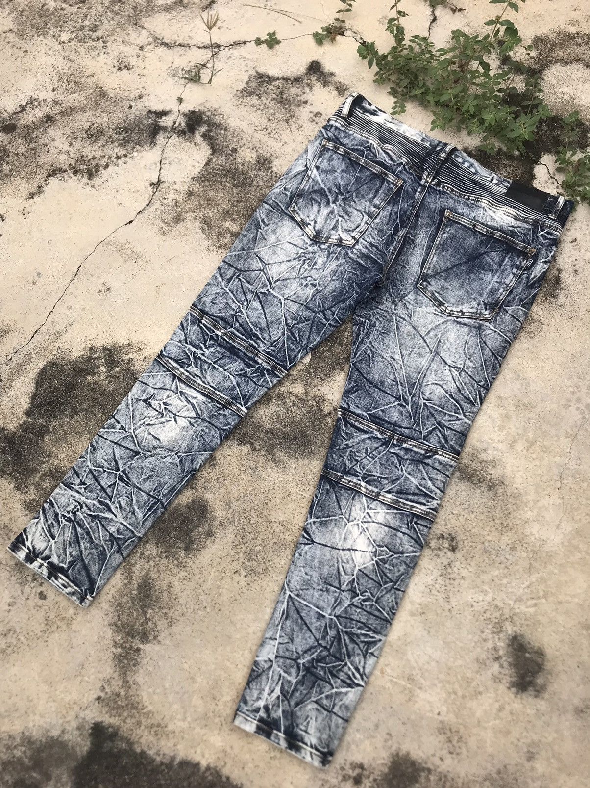 Japanese Brand Dope Acid Wash Design Rider Pant Size US 38 / EU 54 - 2 Thumbnail
